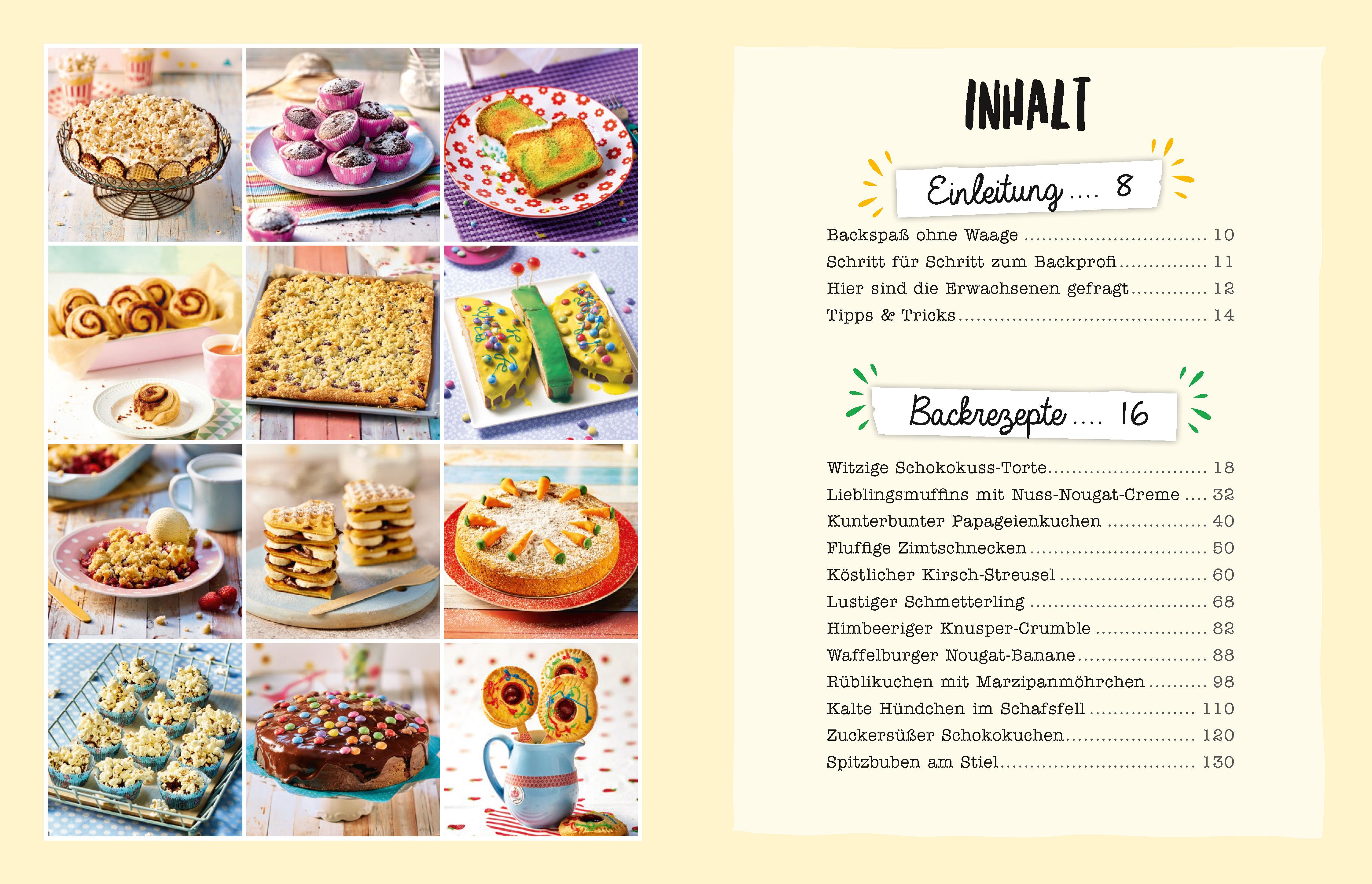 Beispielinhalt (Bild) Kinderleicht backen nach Bildern. Das clevere Back-Set für Kinder ab 6 Jahren