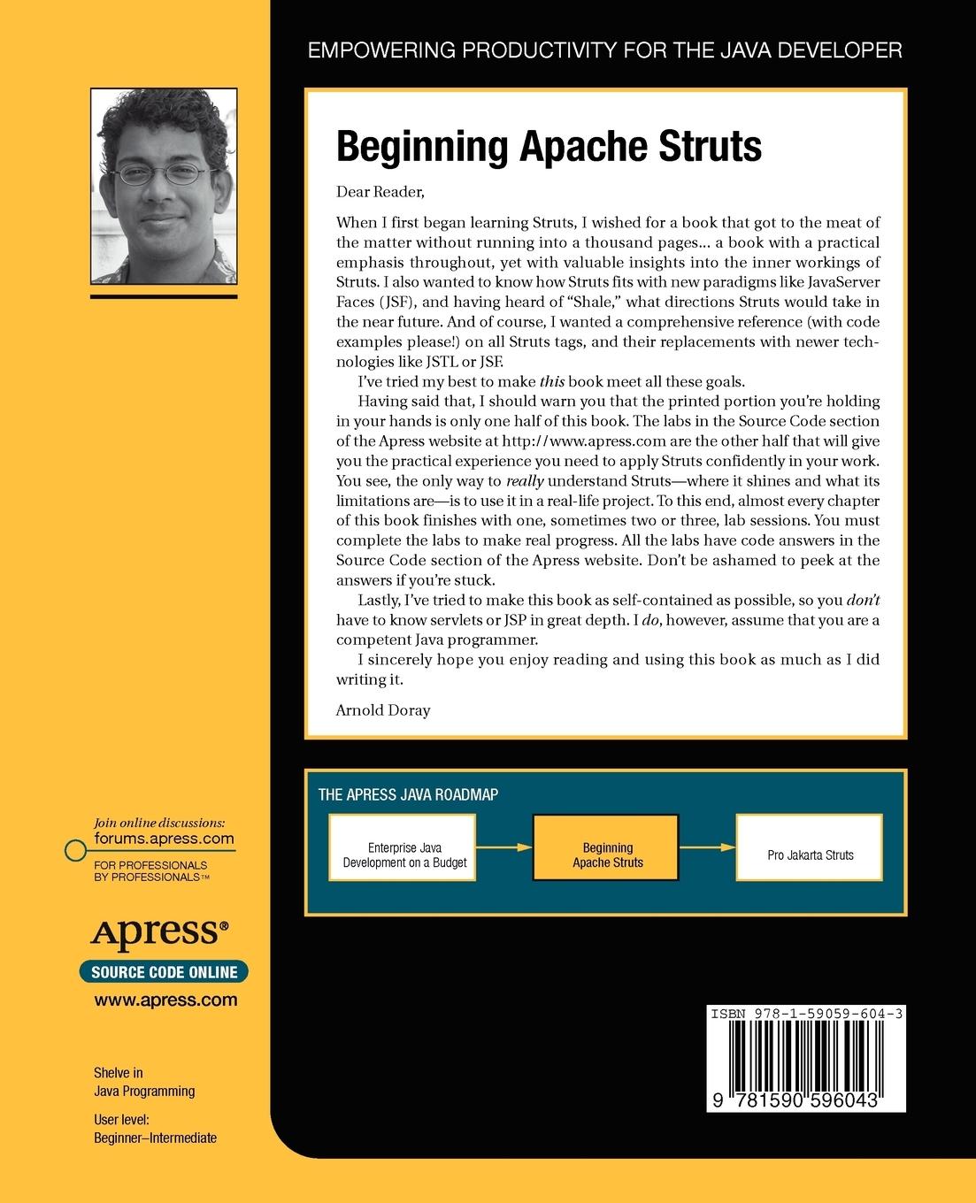 Rückseitencover Beginning Apache Struts