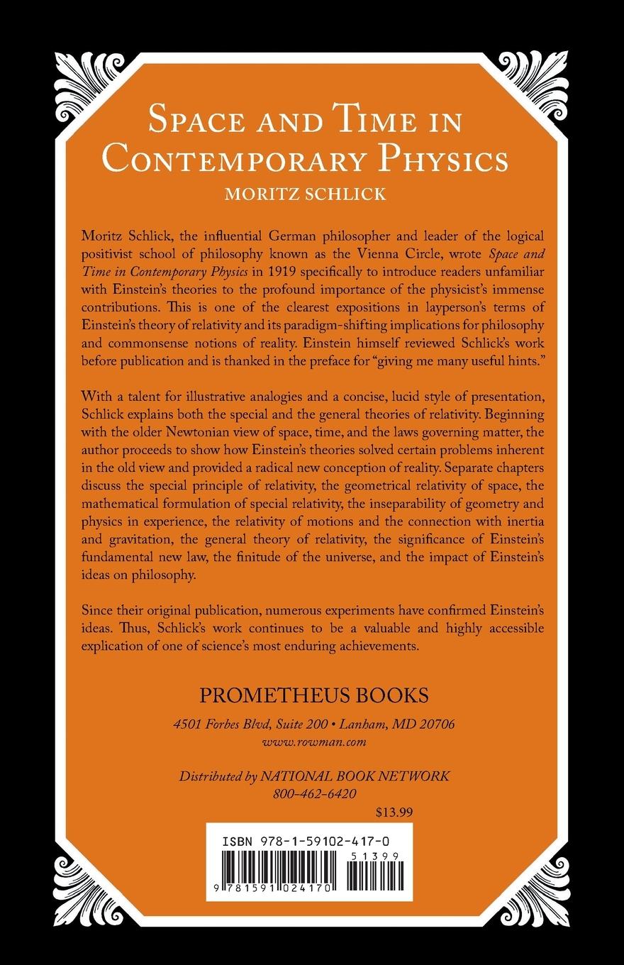 Rückseitencover Space and Time in Contemporary Physics