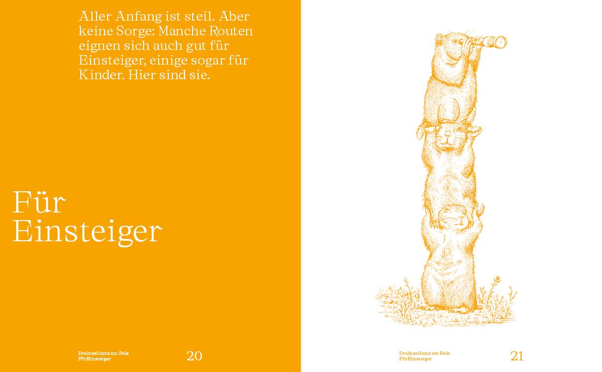 Beispielinhalt (Bild) Drahtseiltanz am Fels