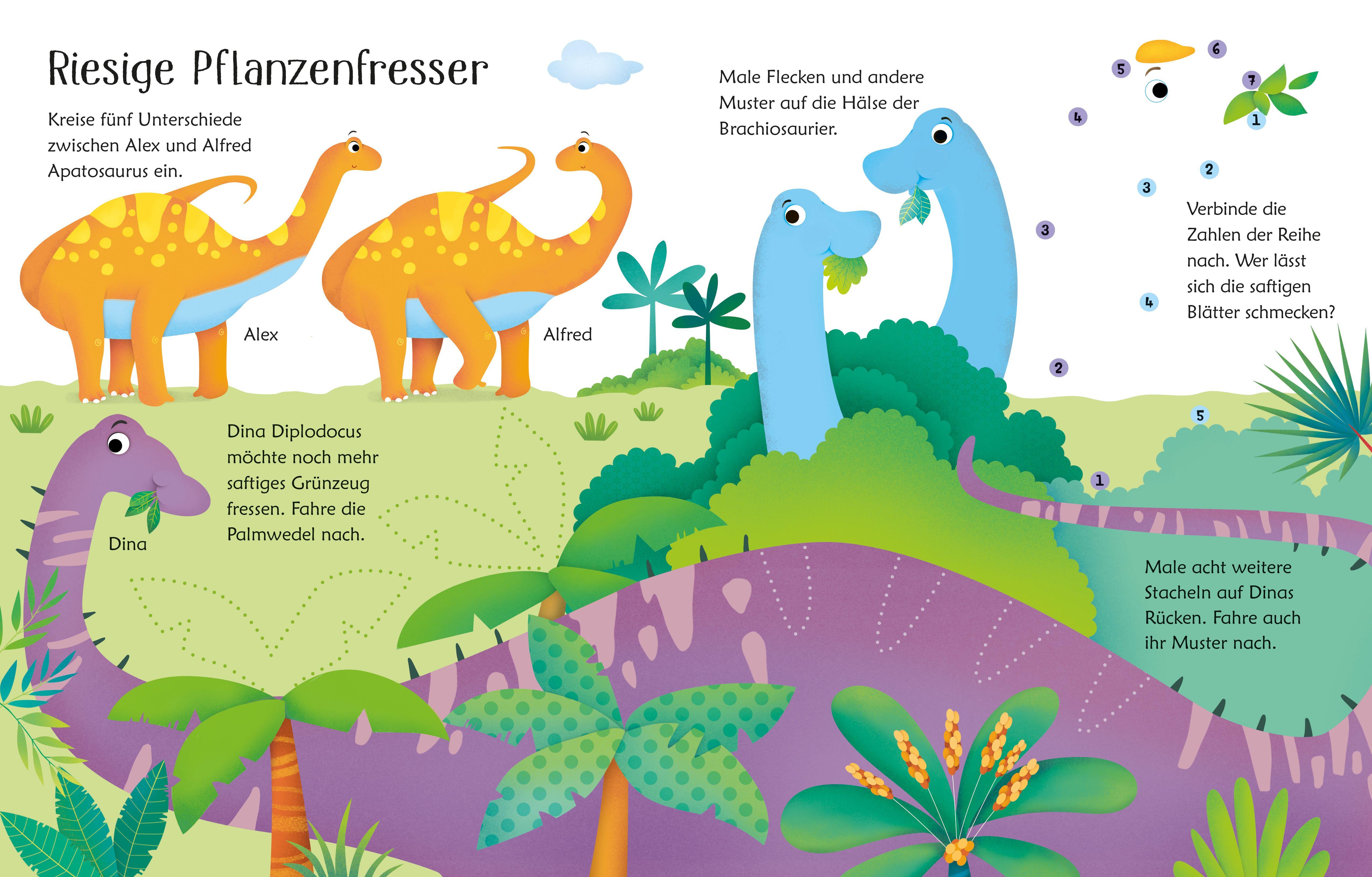 Beispielinhalt (Bild) Mein Wisch-und-weg-Buch: Dinosaurier