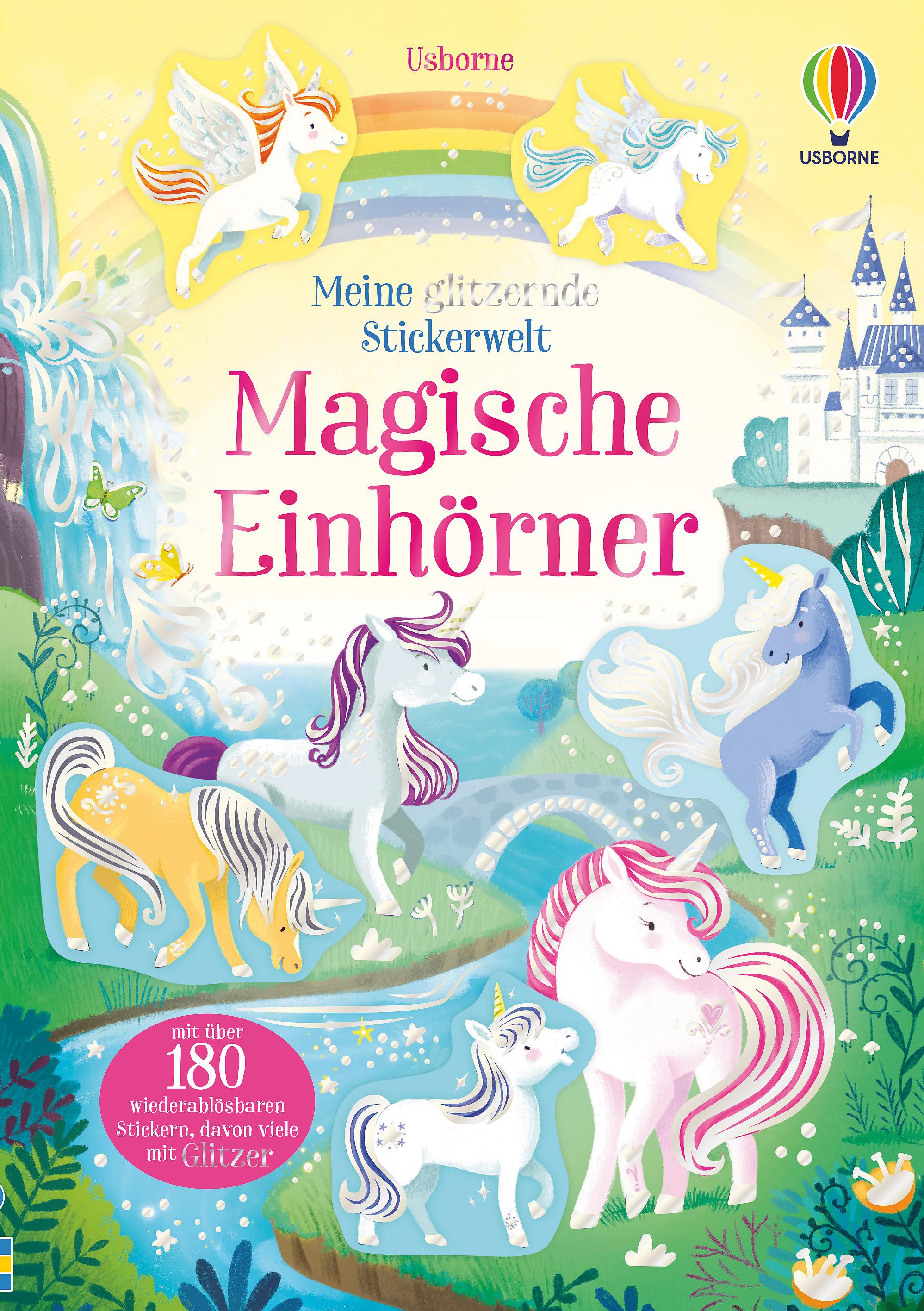 Vorderes Coverbild Meine glitzernde Stickerwelt: Magische Einhörner