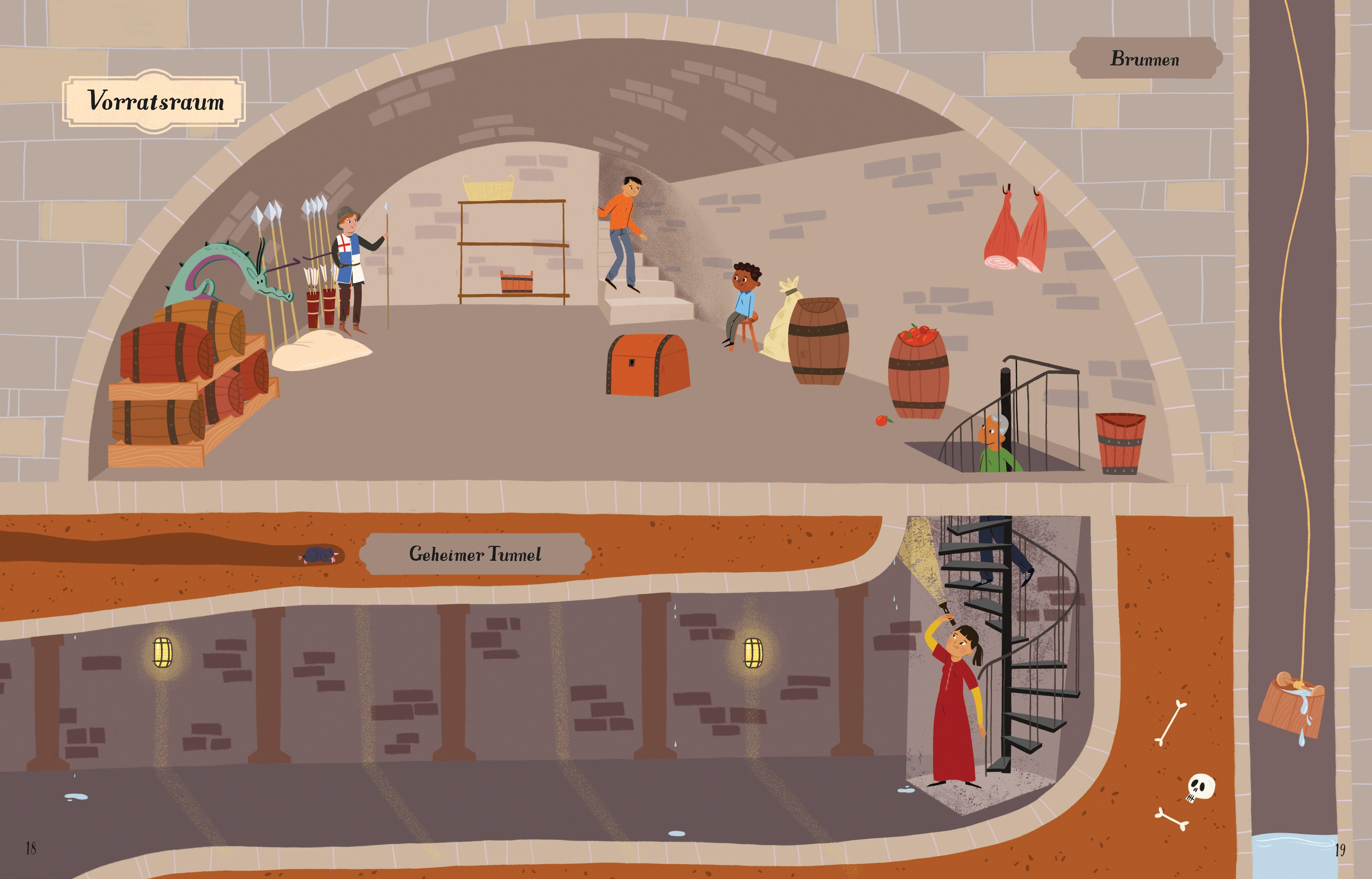 Beispielinhalt (Bild) Mein Stickerbuch: Ausflug zur Burg