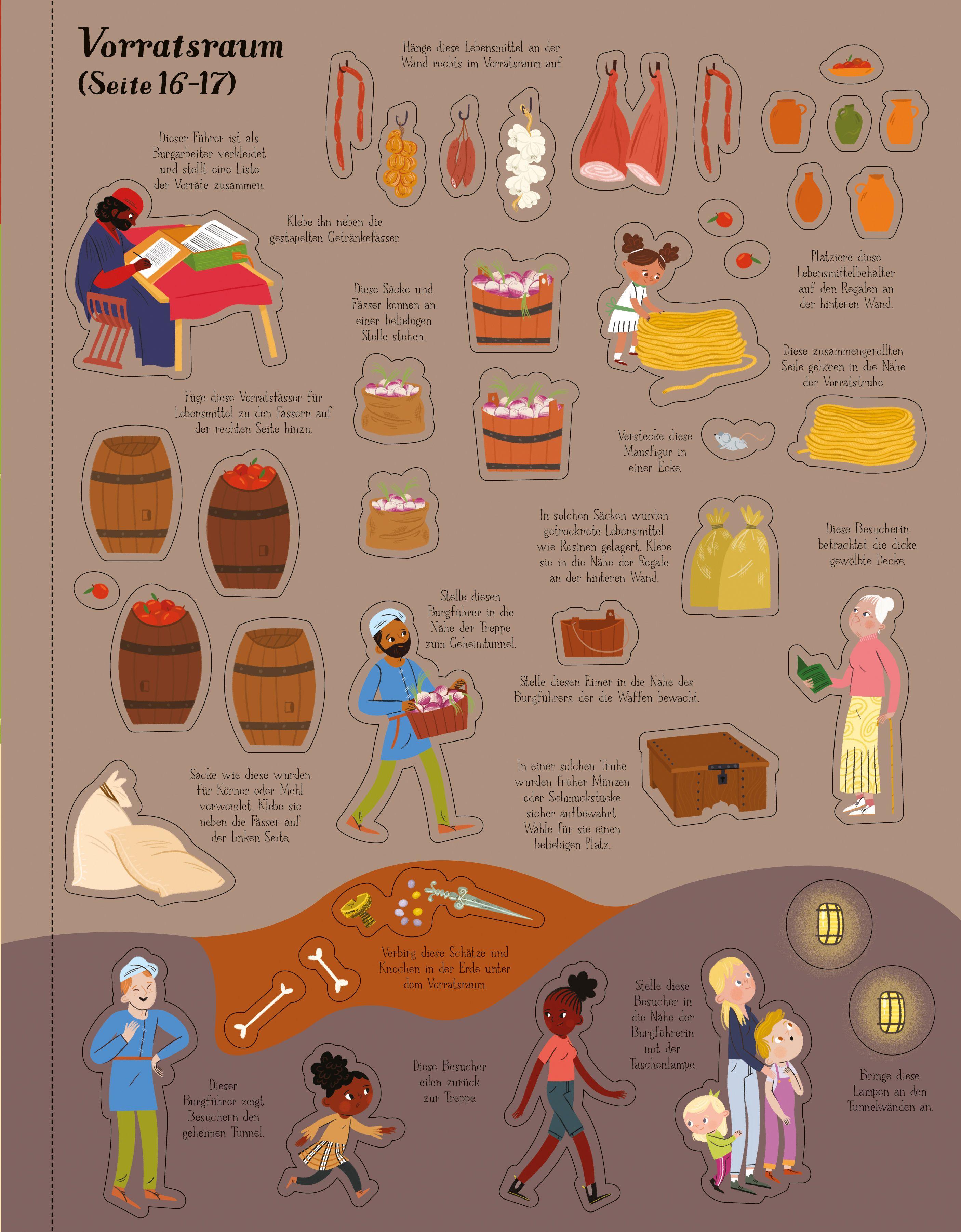 Beispielinhalt (Bild) Mein Stickerbuch: Ausflug zur Burg