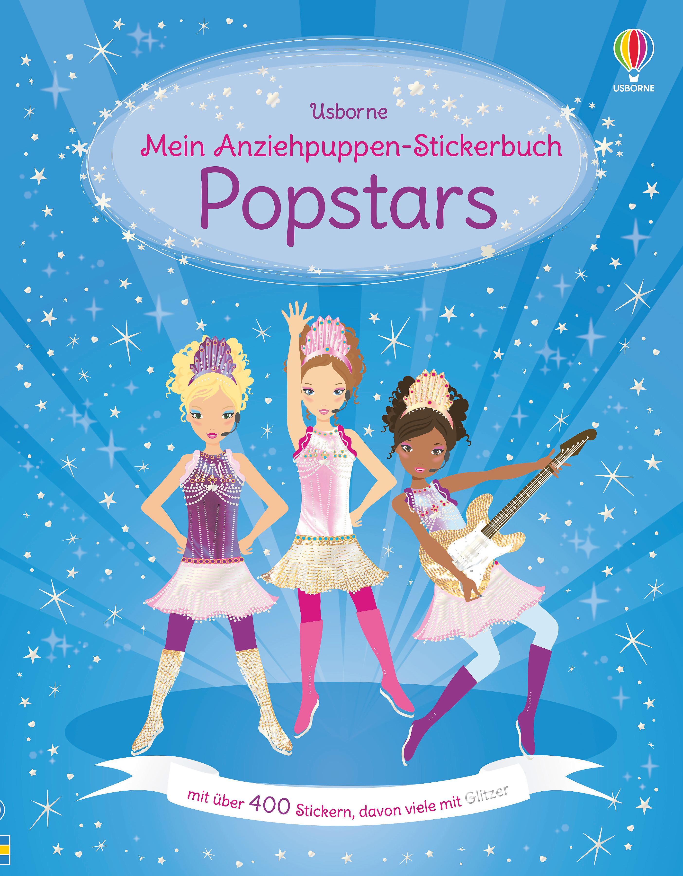 Vorderes Coverbild Mein Anziehpuppen-Stickerbuch: Popstars