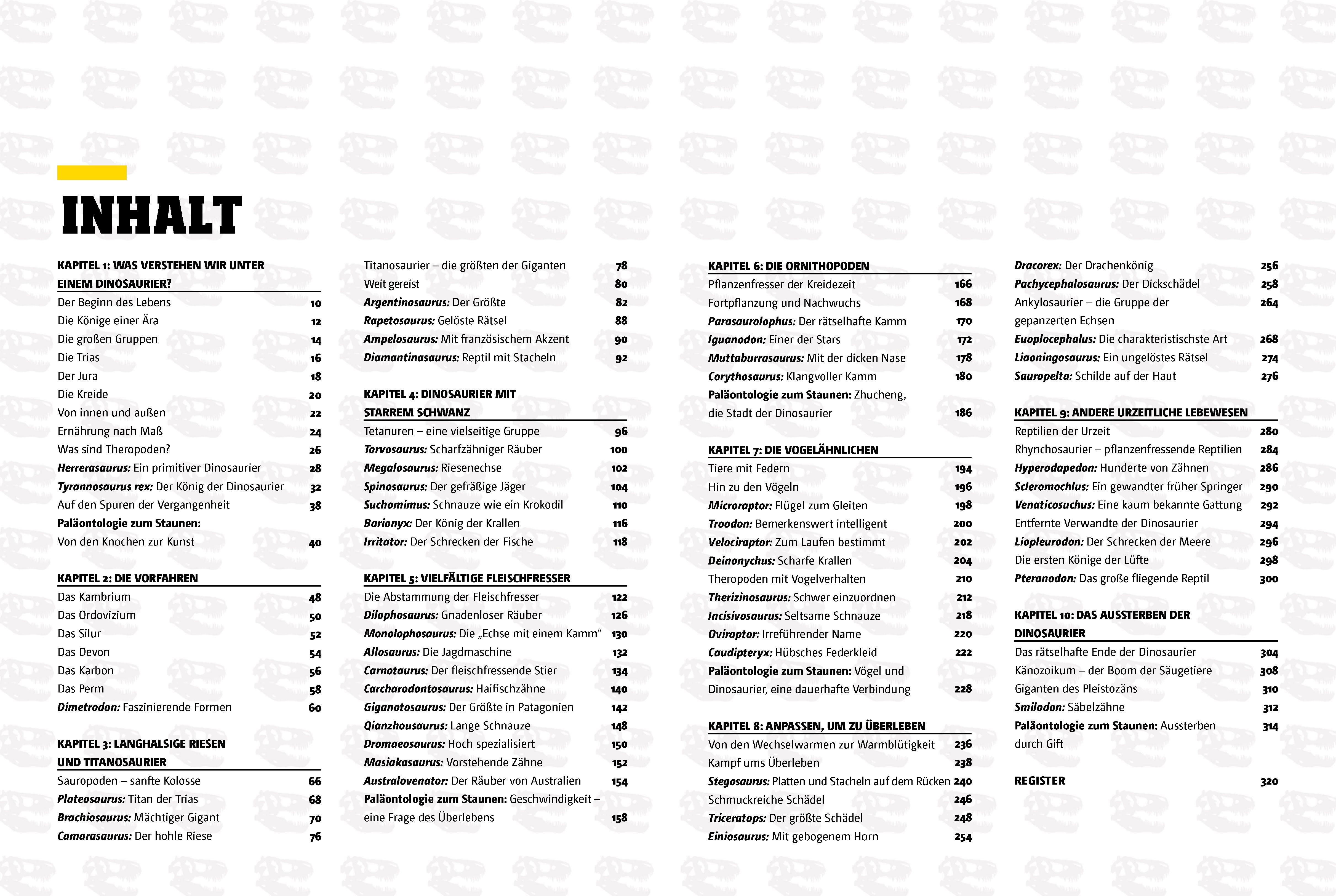 Beispielinhalt (Bild) Dinosaurier. Evolution, Arten, Untergang