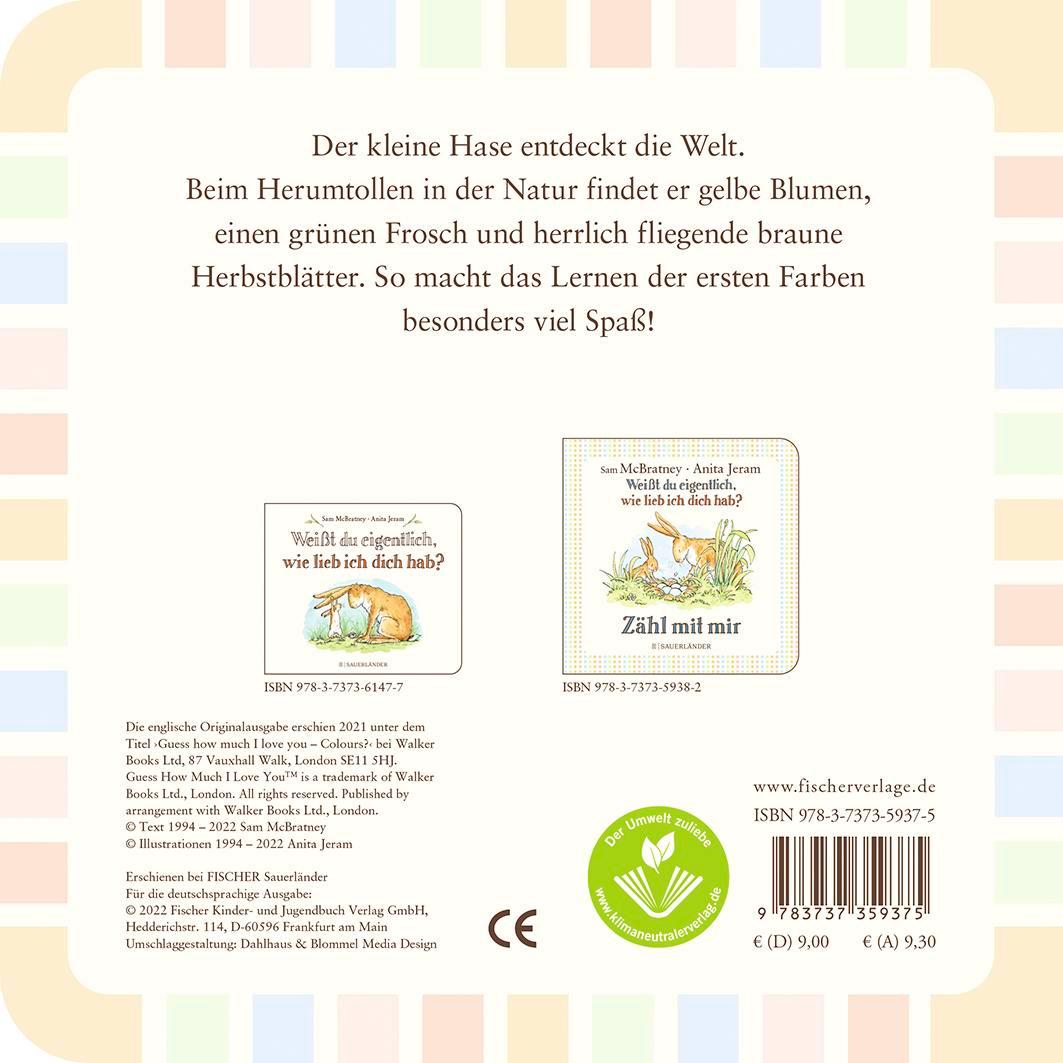 Rückseitencover Weißt du eigentlich wie lieb ich dich hab? Zeig mir die Farben