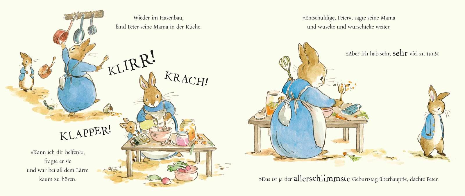 Beispielinhalt (Bild) Peter Hase feiert Geburtstag