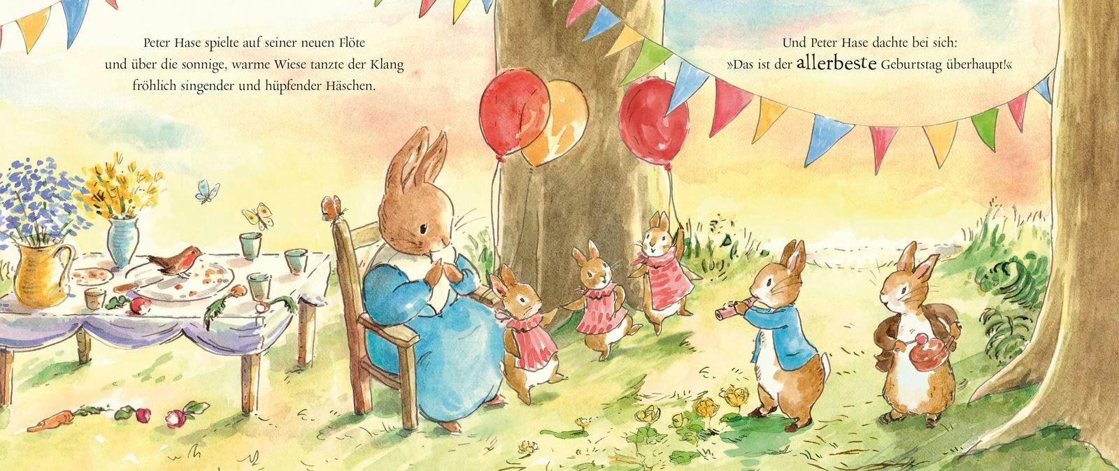 Beispielinhalt (Bild) Peter Hase feiert Geburtstag