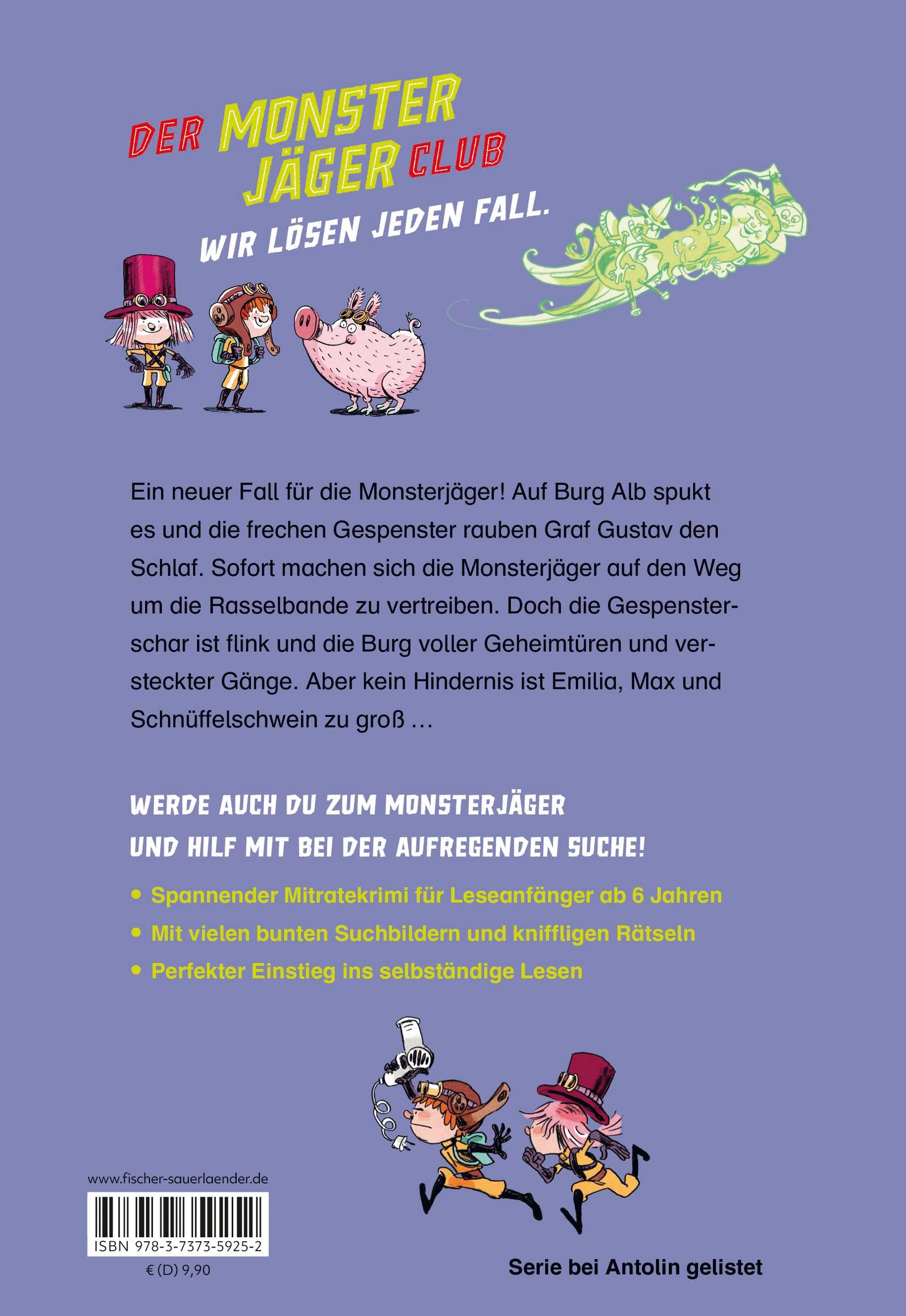 Rückseitencover Der Monsterjäger-Club 2 - Spuk auf Burg Alb