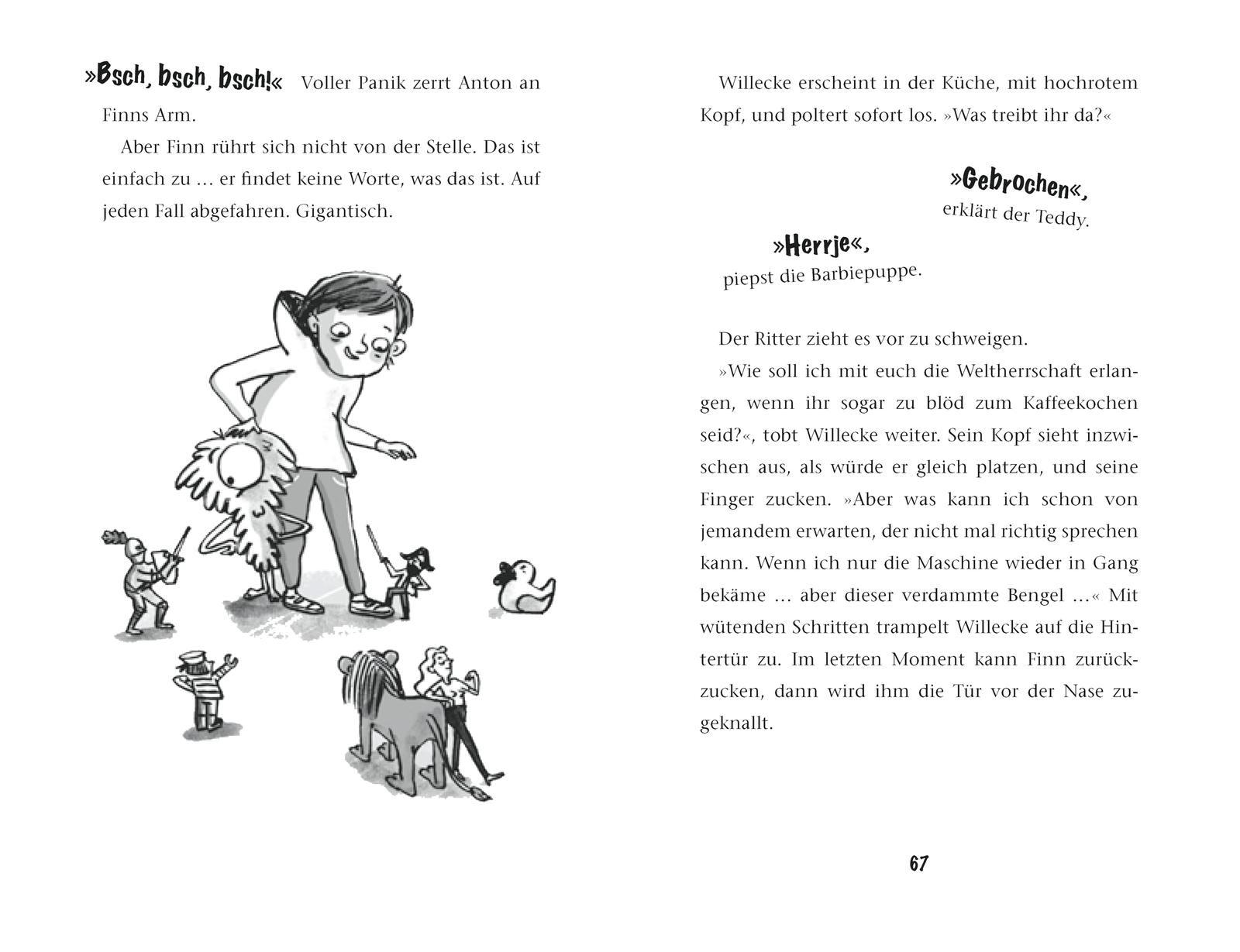 Beispielinhalt (Bild) Finn und die monsterige Rückwärtsmaschine