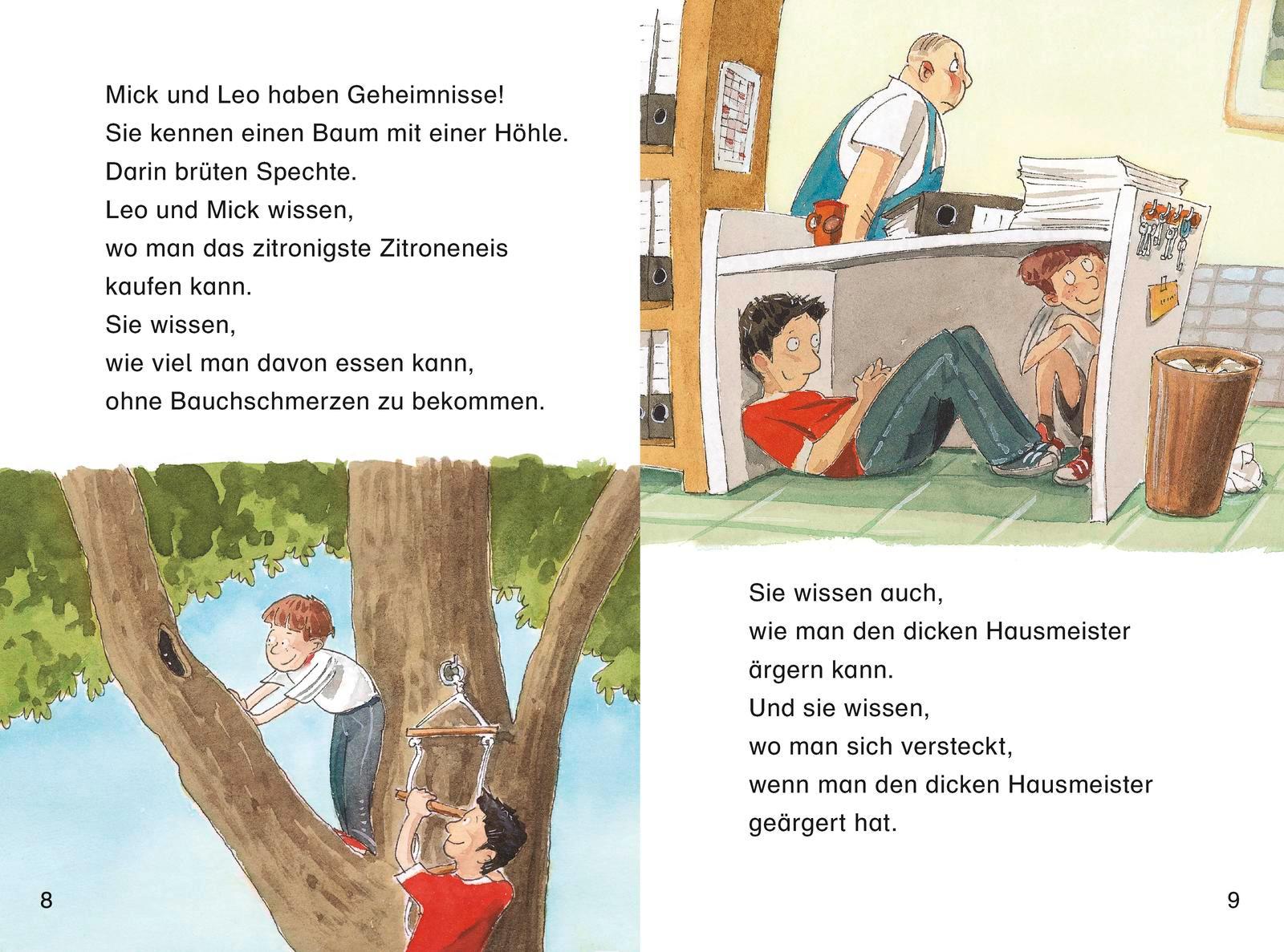 Beispielinhalt (Bild) Duden Leseprofi - Lustige Erstlesegeschichten für Jungs, 2. Klasse (Doppelband)
