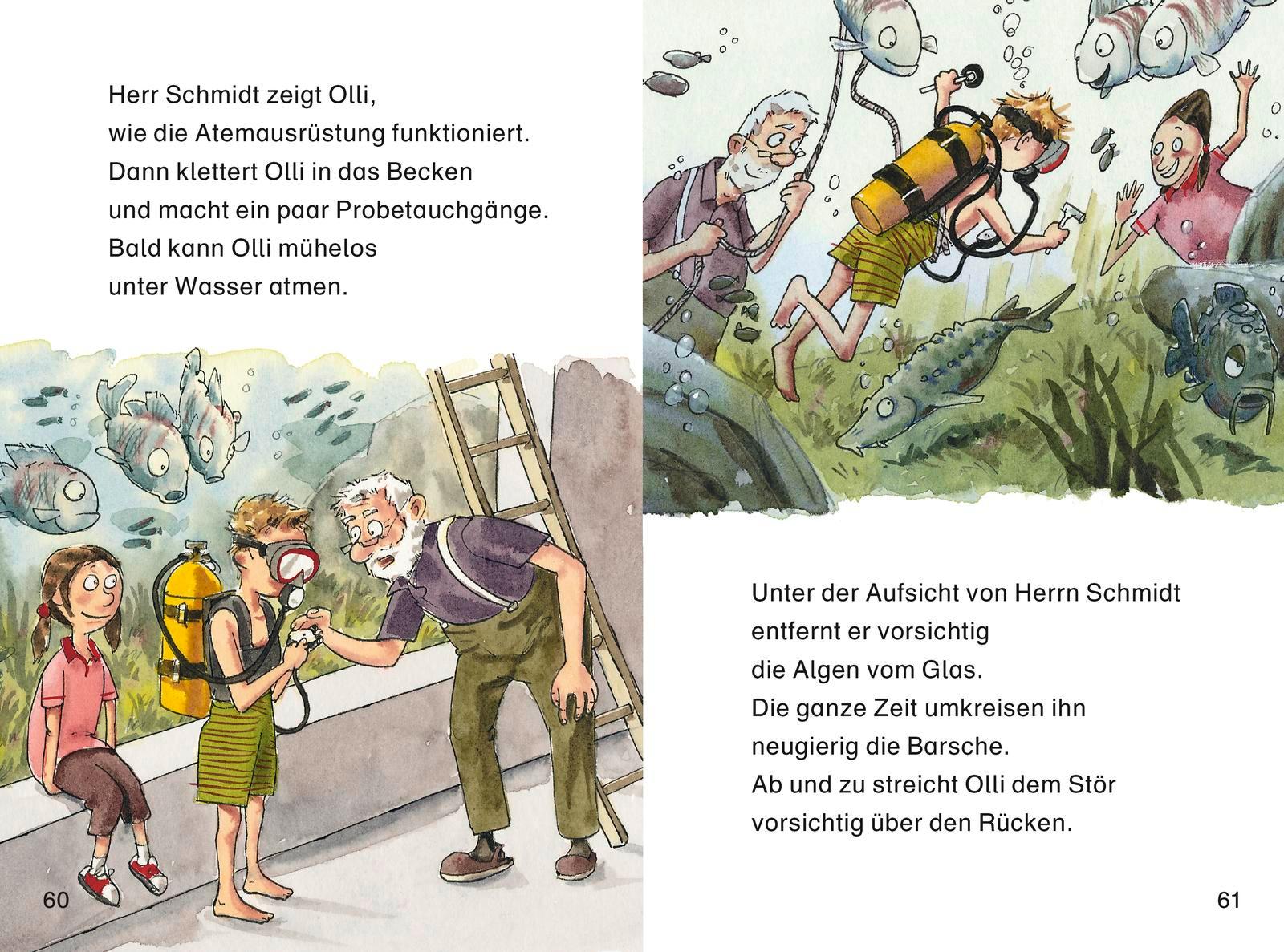 Beispielinhalt (Bild) Duden Leseprofi - Lustige Erstlesegeschichten für Jungs, 2. Klasse (Doppelband)