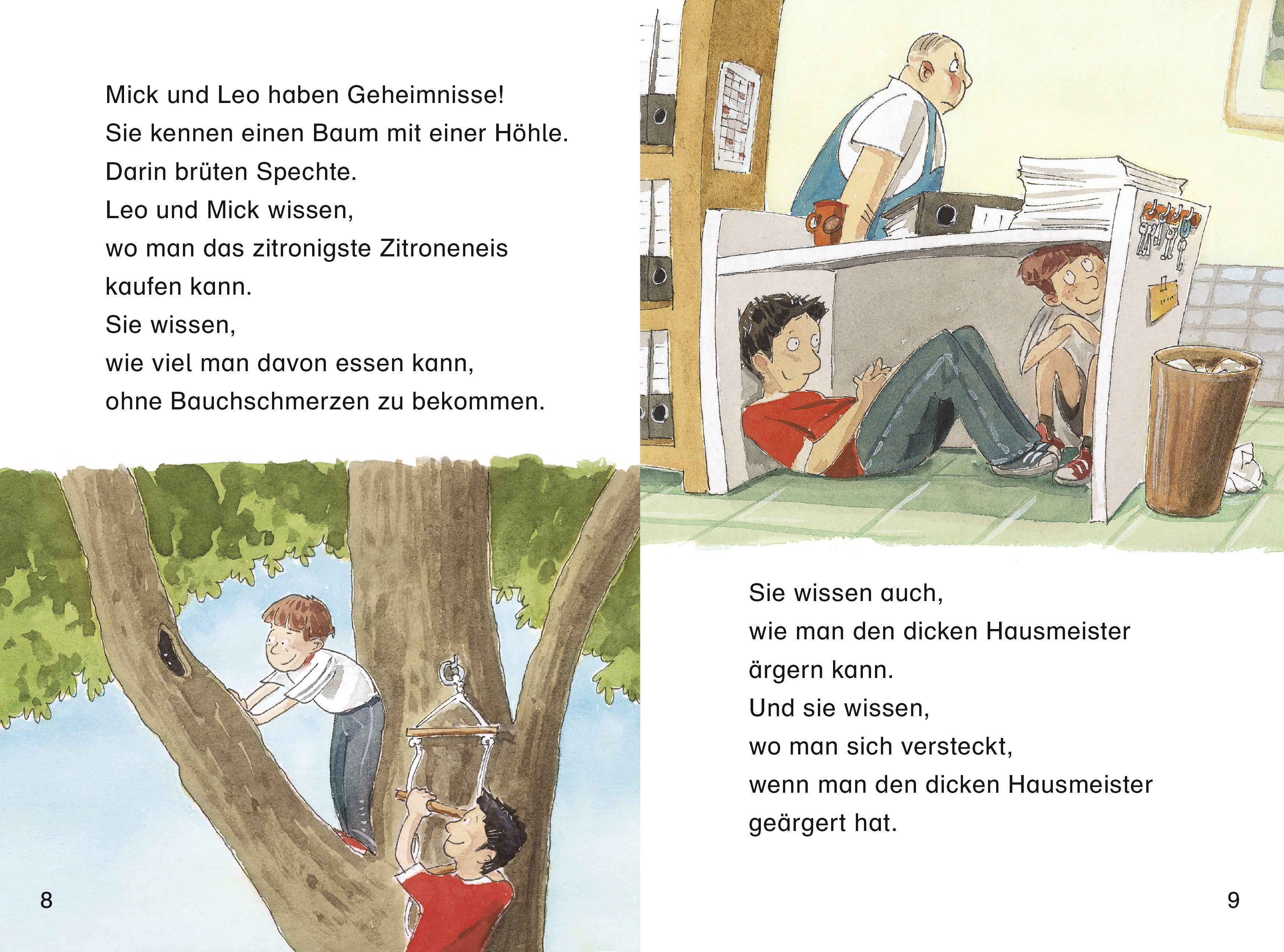 Beispielinhalt (Bild) Duden Leseprofi - Lustige Erstlesegeschichten für Jungs, 2. Klasse (Doppelband)