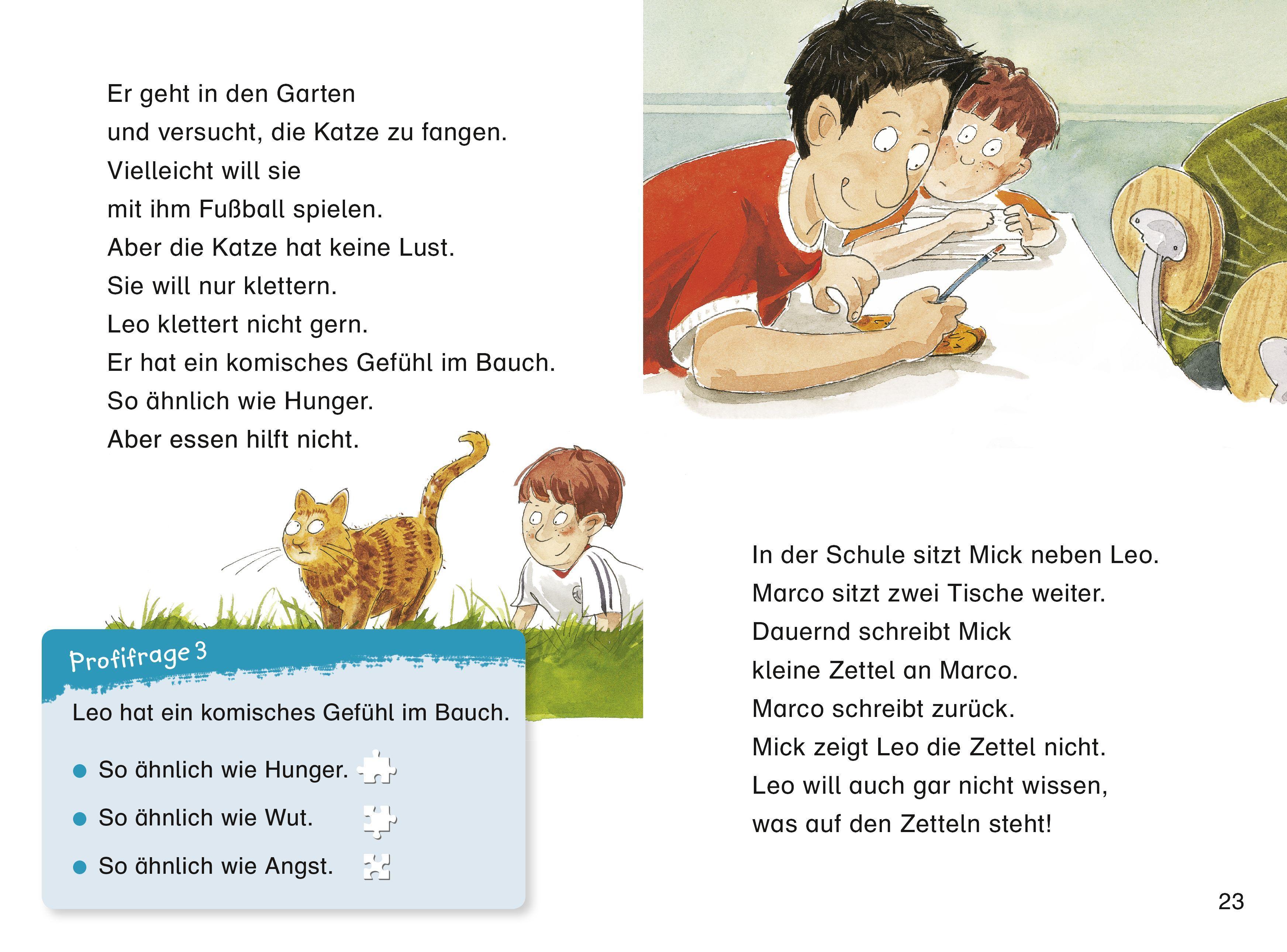 Beispielinhalt (Bild) Duden Leseprofi - Lustige Erstlesegeschichten für Jungs, 2. Klasse (Doppelband)