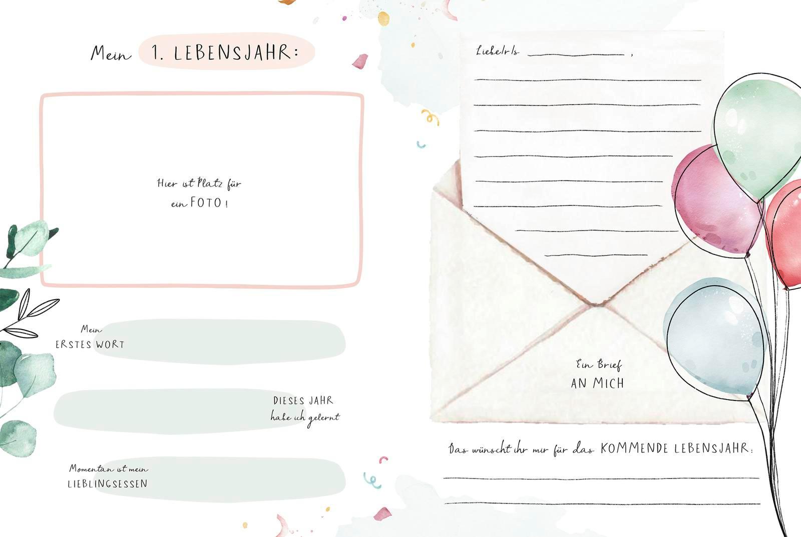 Beispielinhalt (Bild) Wir feiern, dass es dich gibt!