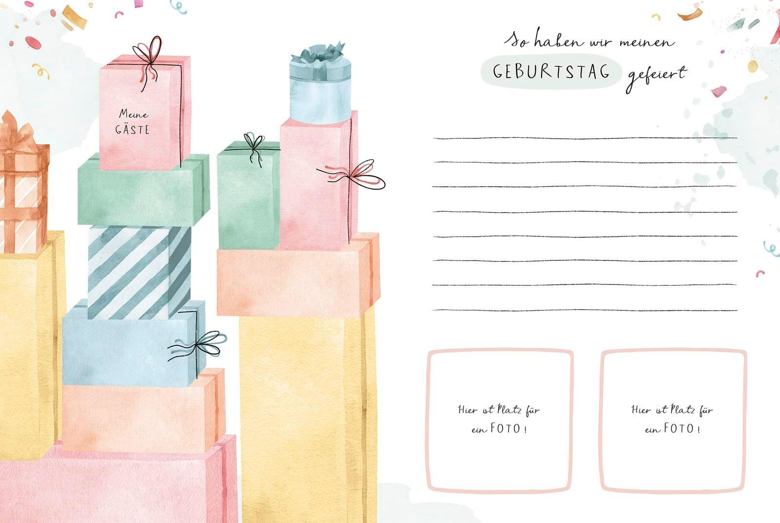 Beispielinhalt (Bild) Wir feiern, dass es dich gibt!