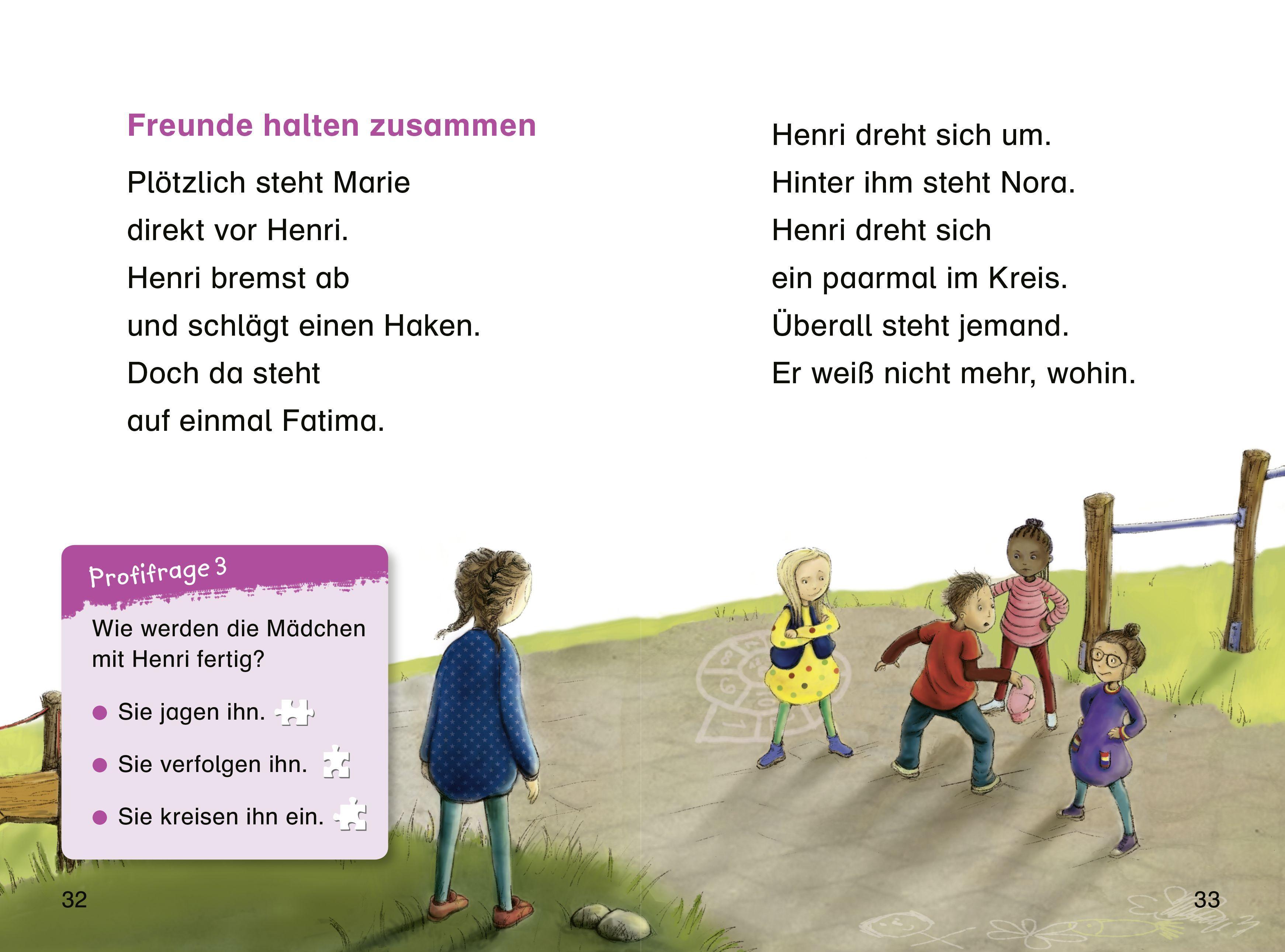 Beispielinhalt (Bild) Duden Leseprofi - Beste Freundinnen - zusammen sind wir stark, 1. Klasse