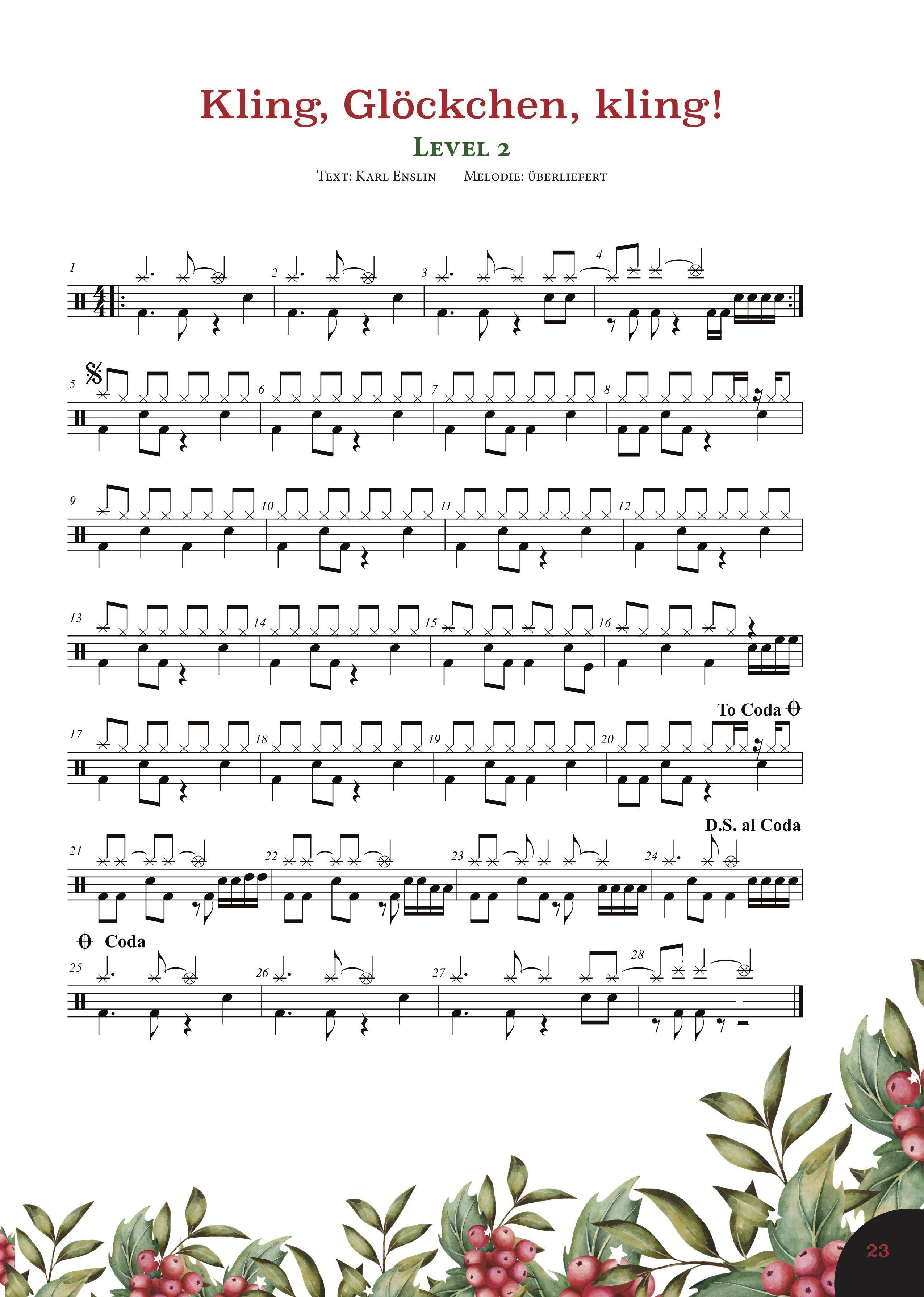 Beispielinhalt (Bild) "Drummers Forge" Weihnachten am Schlagzeug Vol. 3