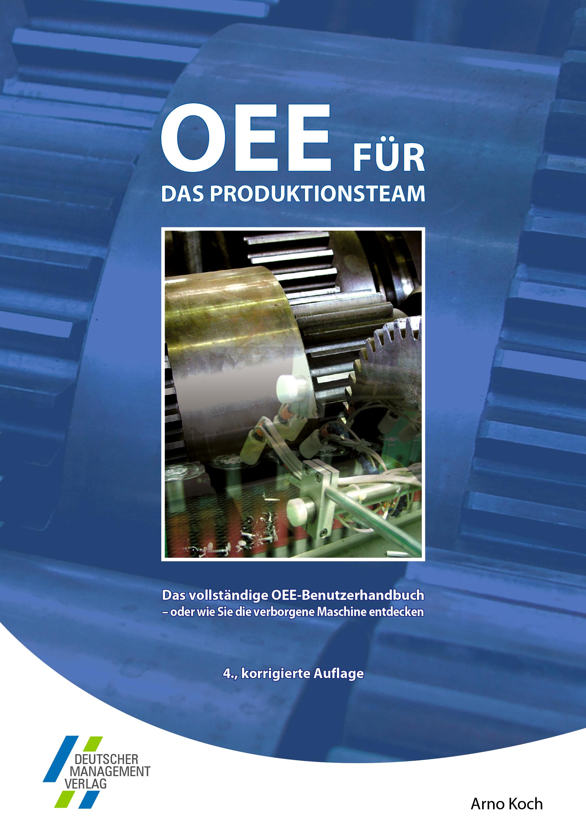 Vorderes Coverbild OEE für das Produktionsteam. Das vollständige OEE-Benutzerhandbuch