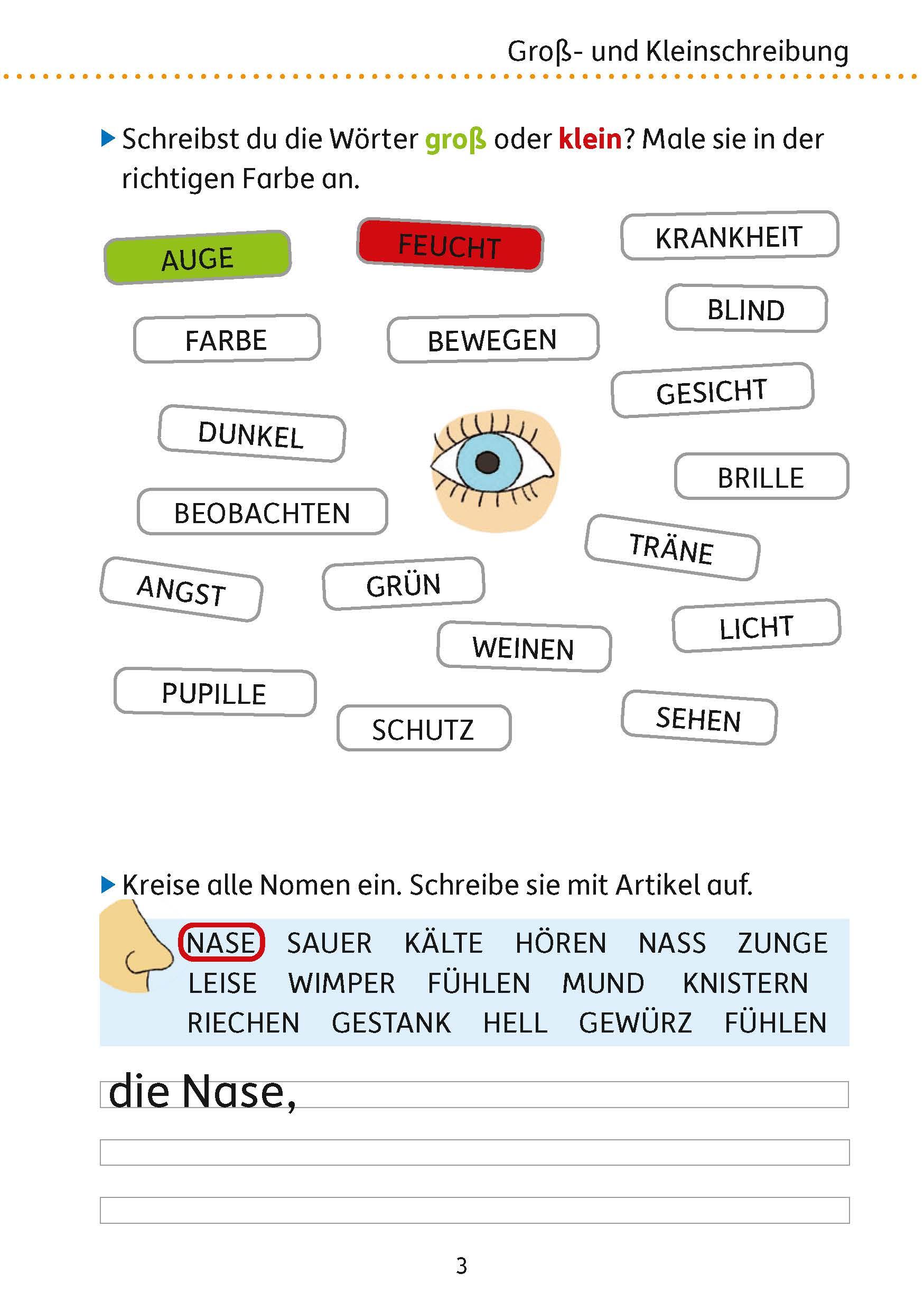 Beispielinhalt (Bild) Mein Übungsheft Rechtschreiben 3. Klasse