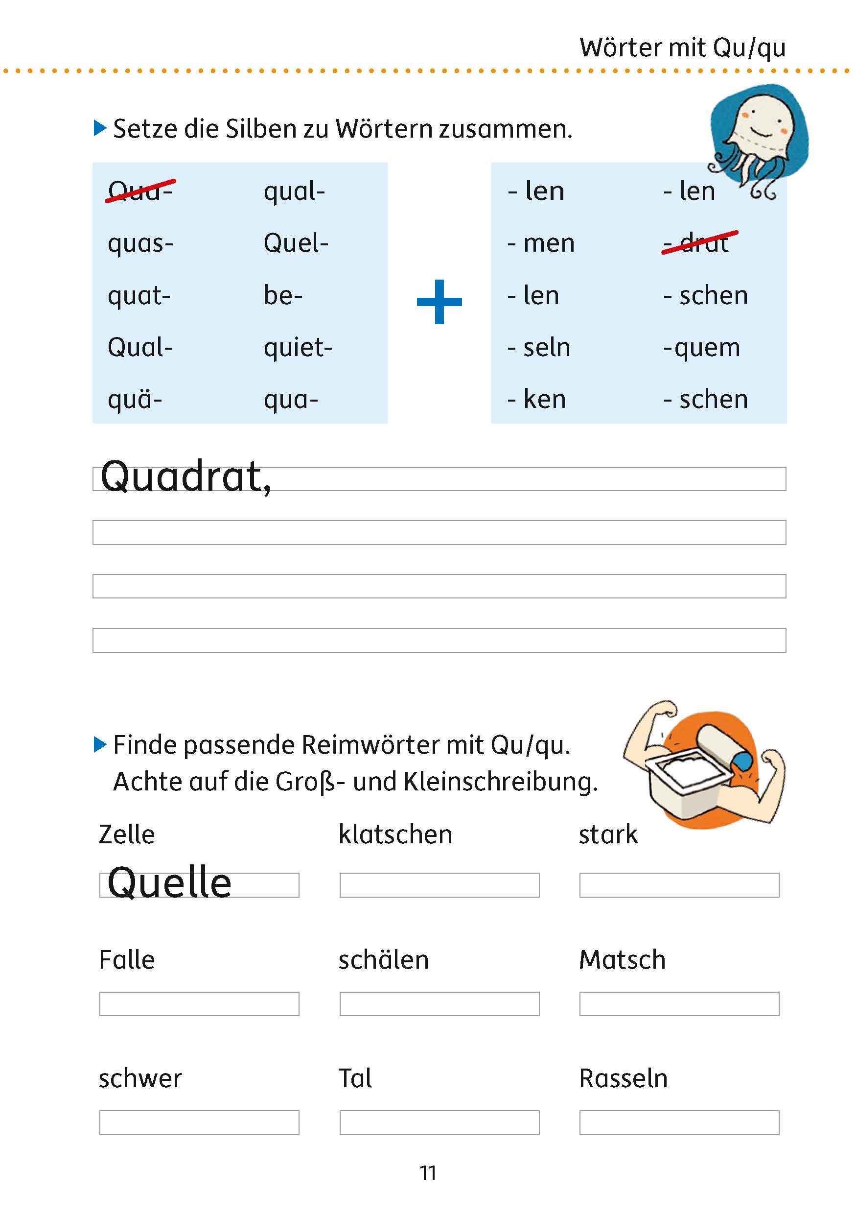Beispielinhalt (Bild) Mein Übungsheft Rechtschreiben 3. Klasse