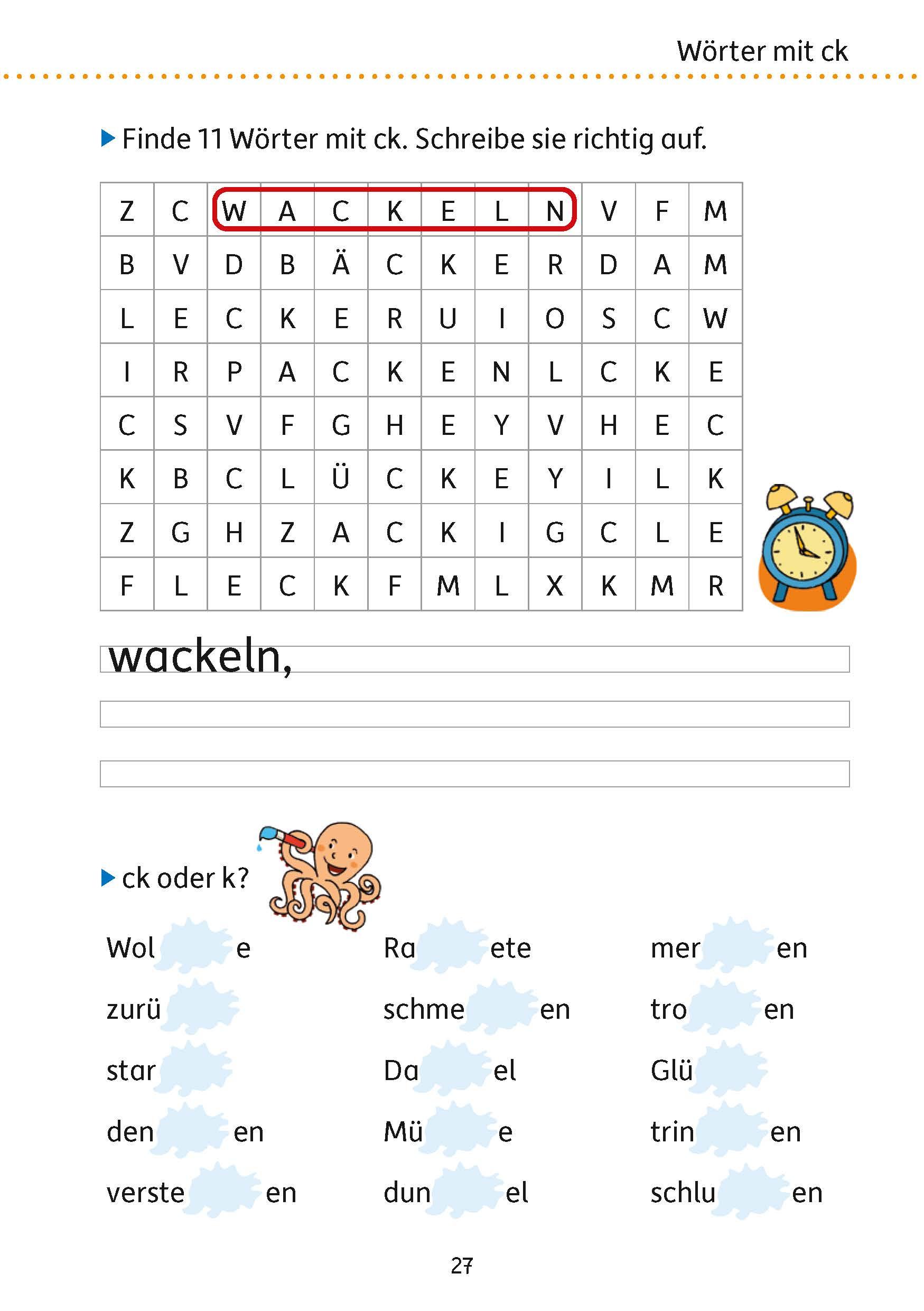 Beispielinhalt (Bild) Mein Übungsheft Rechtschreiben 3. Klasse