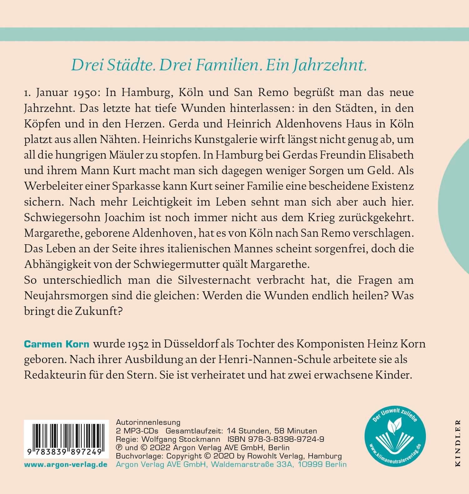 Rückseitencover Und die Welt war jung