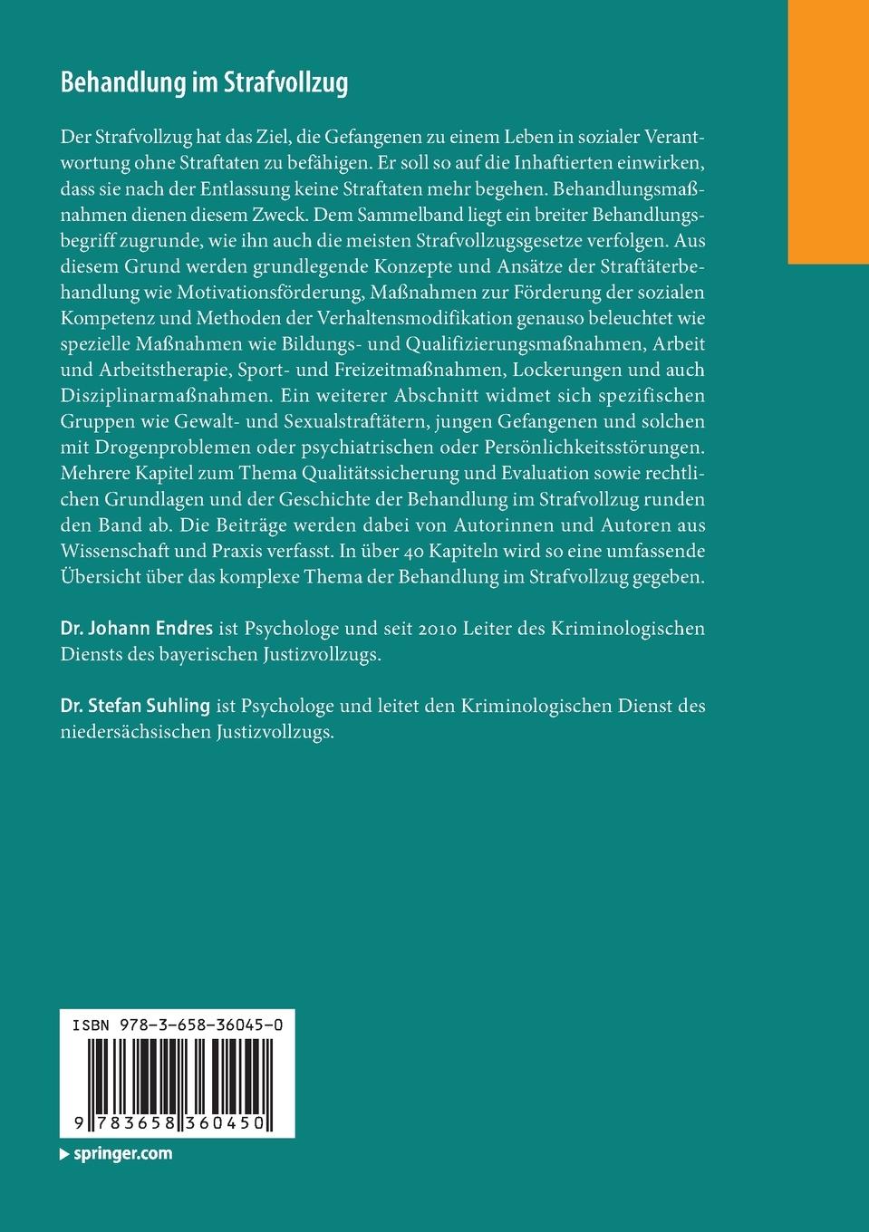 Rückseitencover Behandlung im Strafvollzug
