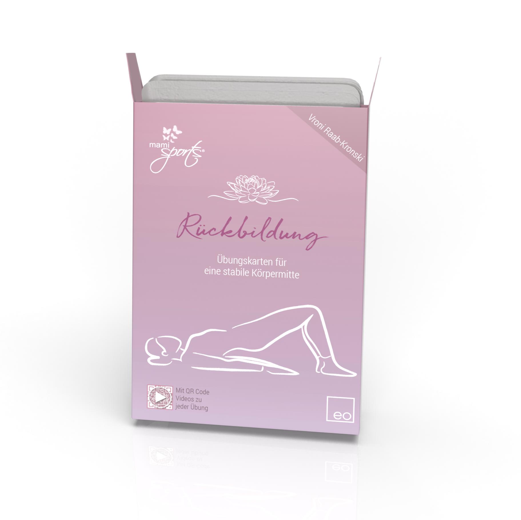 Vorderes Coverbild mami sports® Rückbildung - Übungskarten