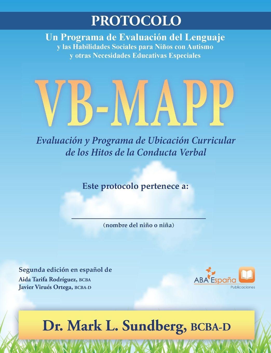 Vorderes Coverbild VB-MAPP, Evaluación y programa de ubicación curricular de los hitos de la conducta verbal