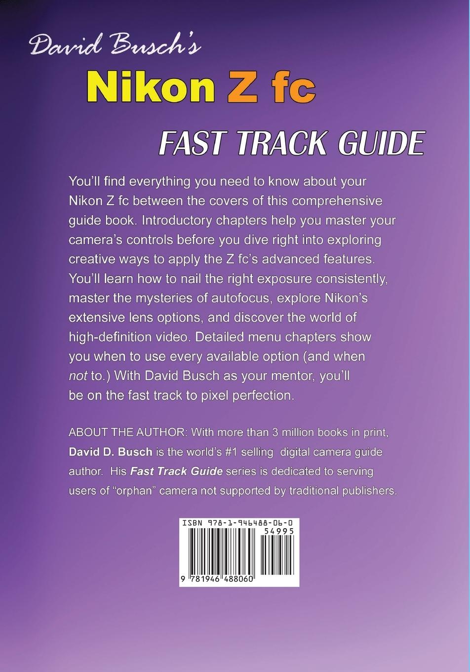 Rückseitencover David Busch's Nikon Z fc FAST TRACK GUIDE