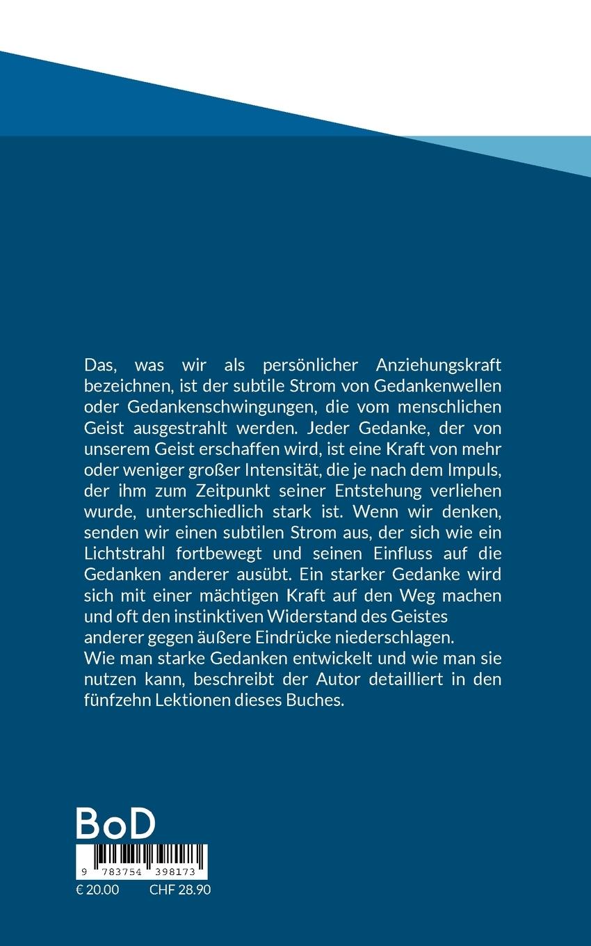 Rückseitencover Persönliche Anziehungskraft und psychische Beeinflussung