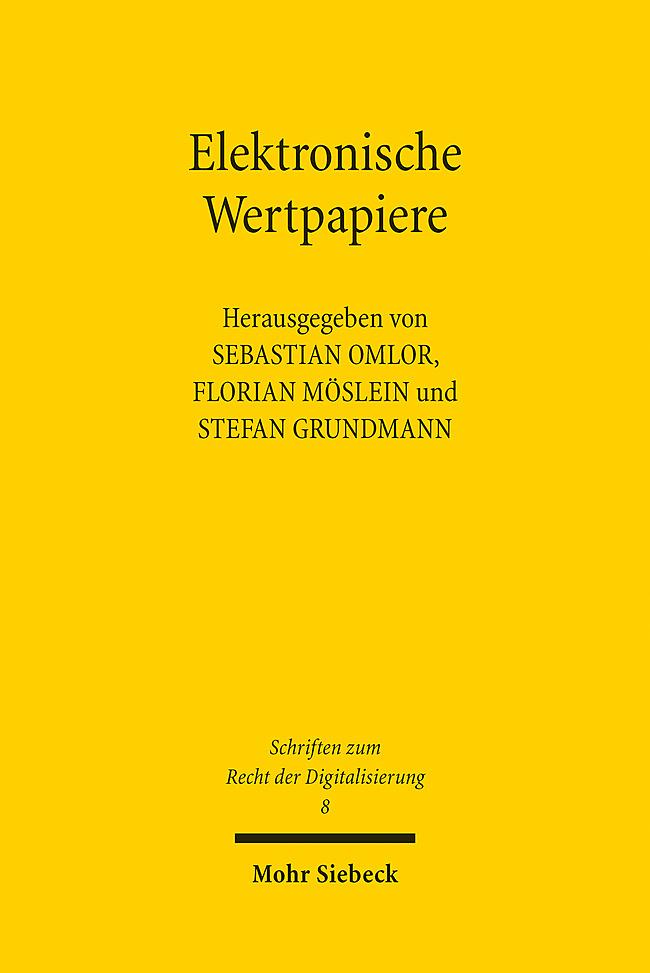 Vorderes Coverbild Elektronische Wertpapiere