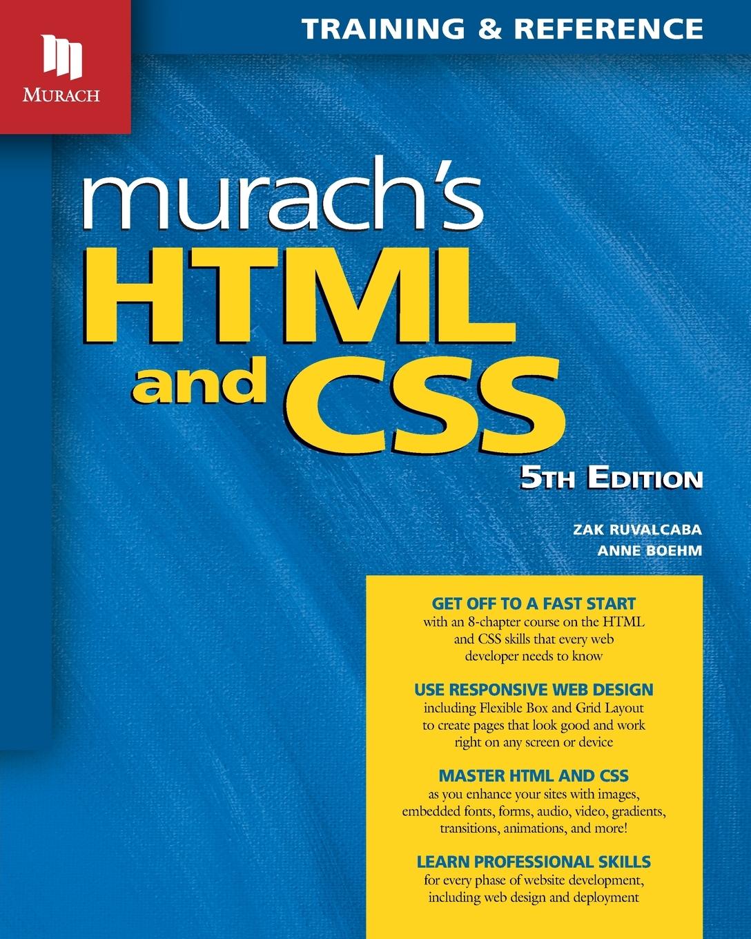 Vorderes Coverbild Murach's HTML and CSS (5th Edition)