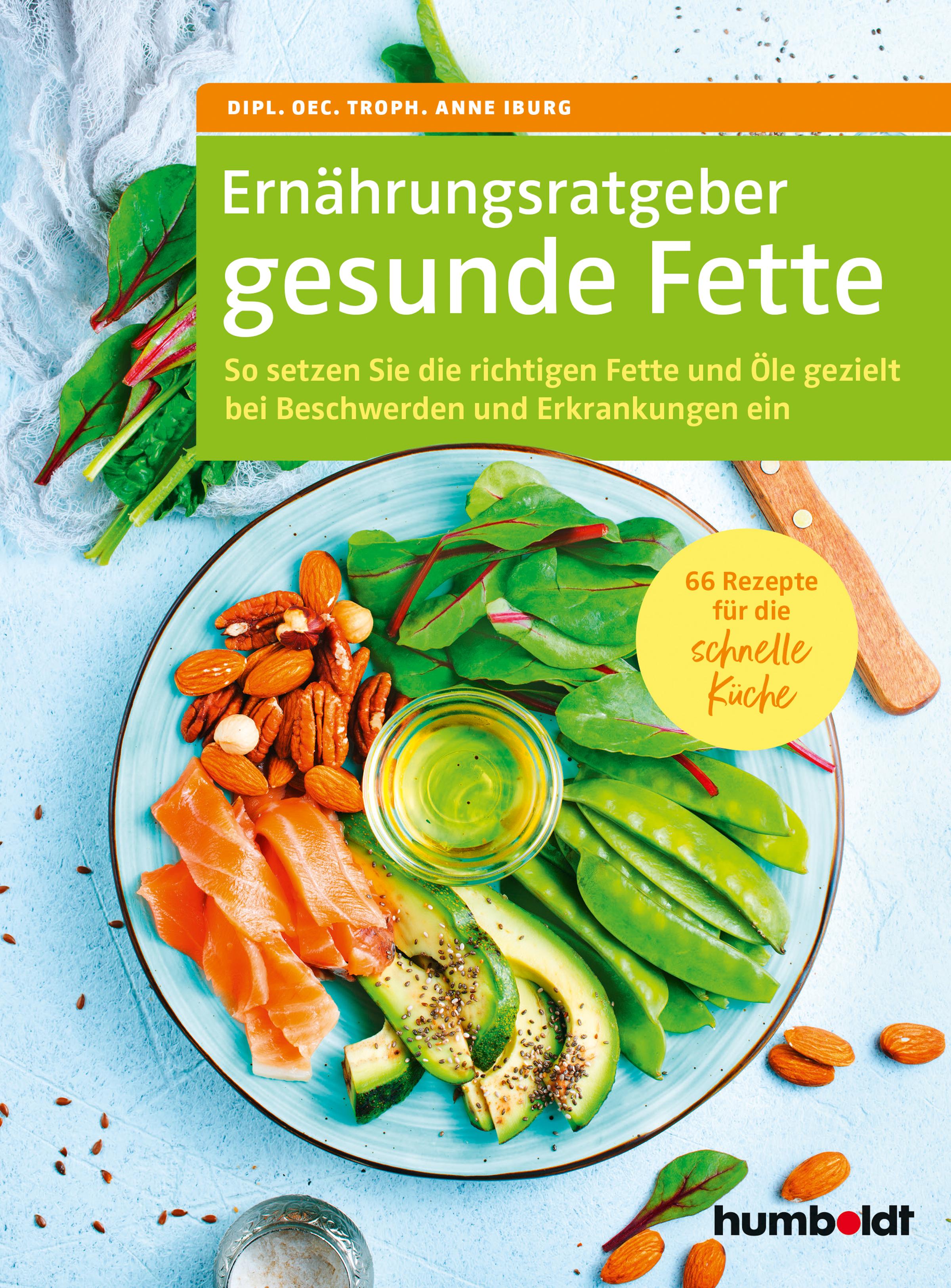 Vorderes Coverbild Ernährungsratgeber gesunde Fette.