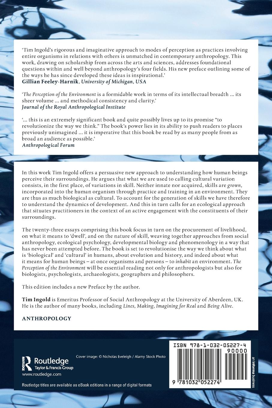 Rückseitencover The Perception of the Environment