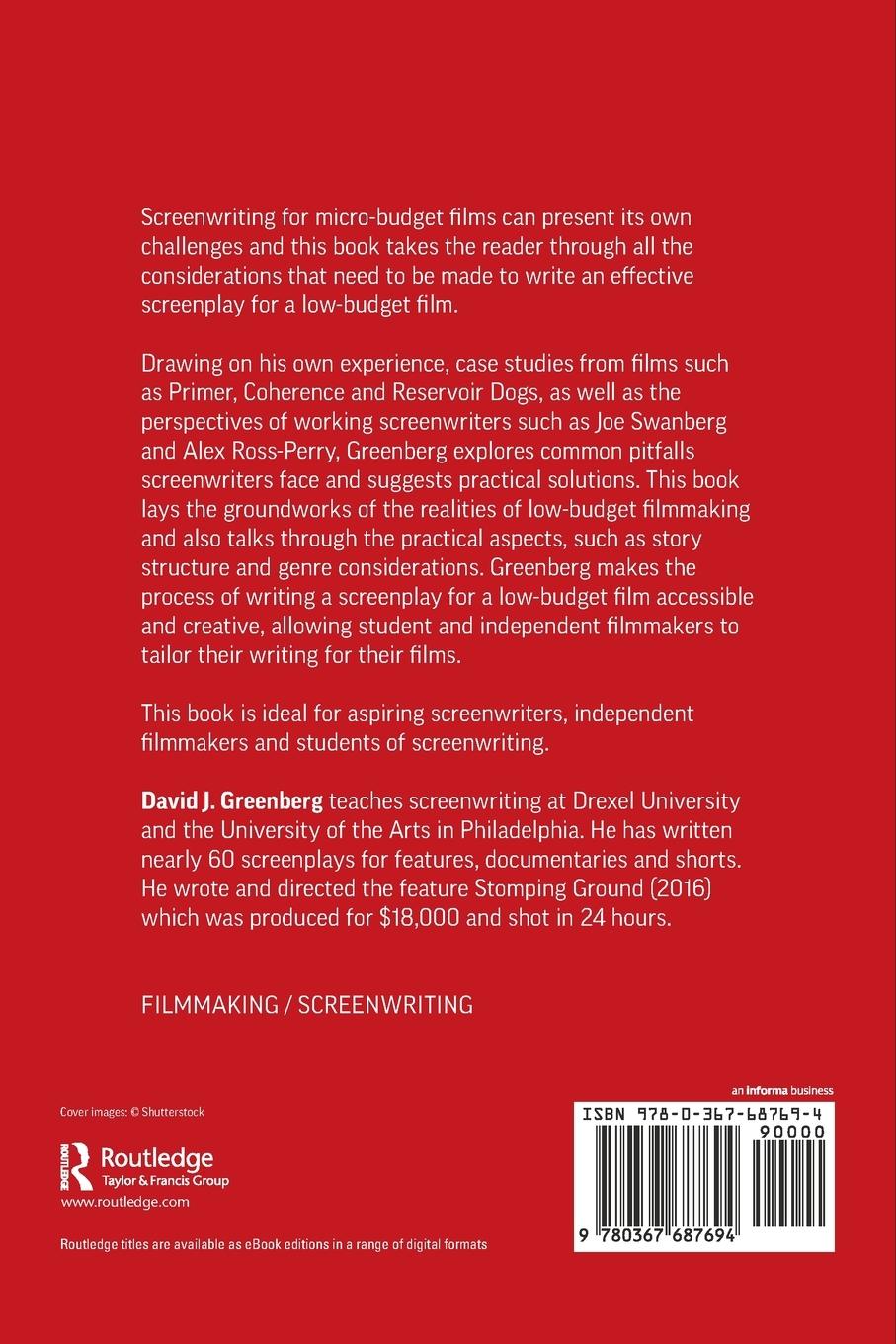 Rückseitencover Screenwriting for Micro-Budget Films