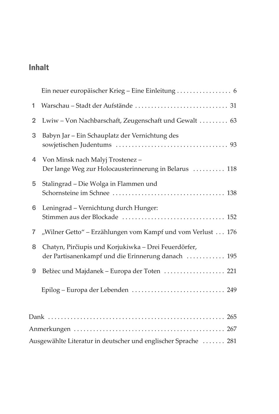 Beispielinhalt (Bild) Offene Wunden Osteuropas