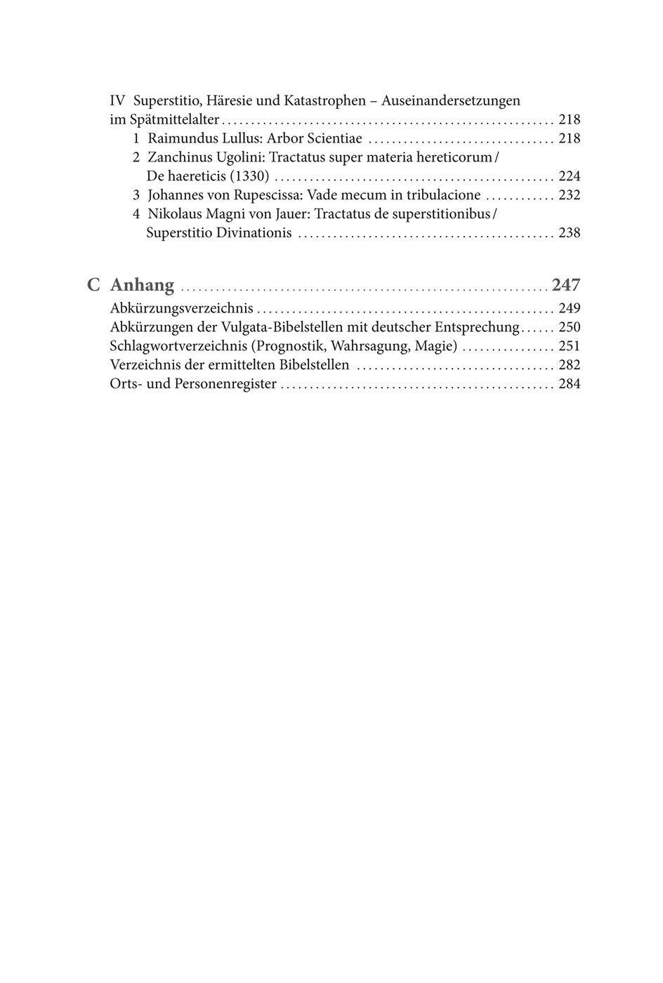 Beispielinhalt (Bild) Divination, Magie und Zukunftsschau