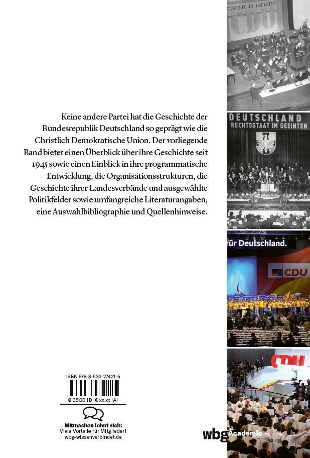 Rückseitencover Handbuch zur Geschichte der CDU
