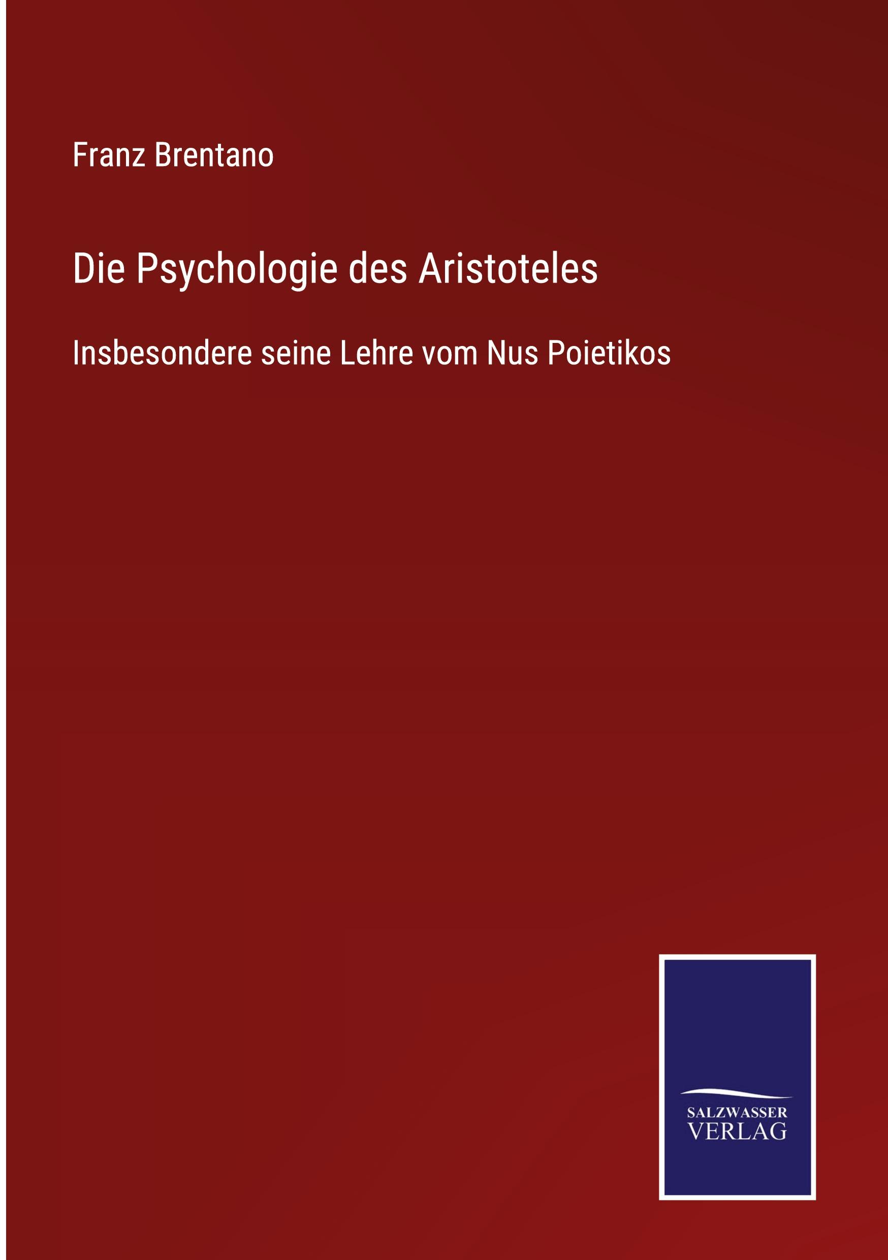 Vorderes Coverbild Die Psychologie des Aristoteles