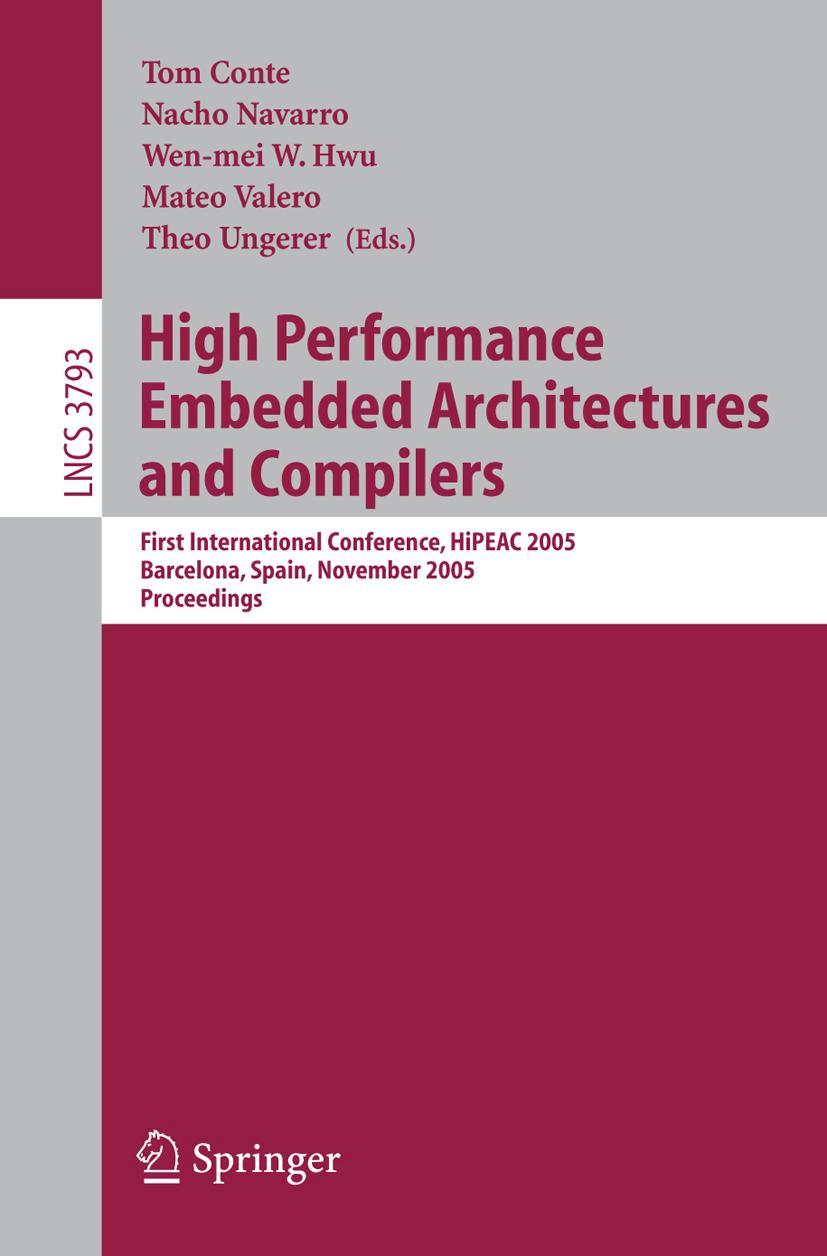 Vorderes Coverbild High Performance Embedded Architectures and Compilers