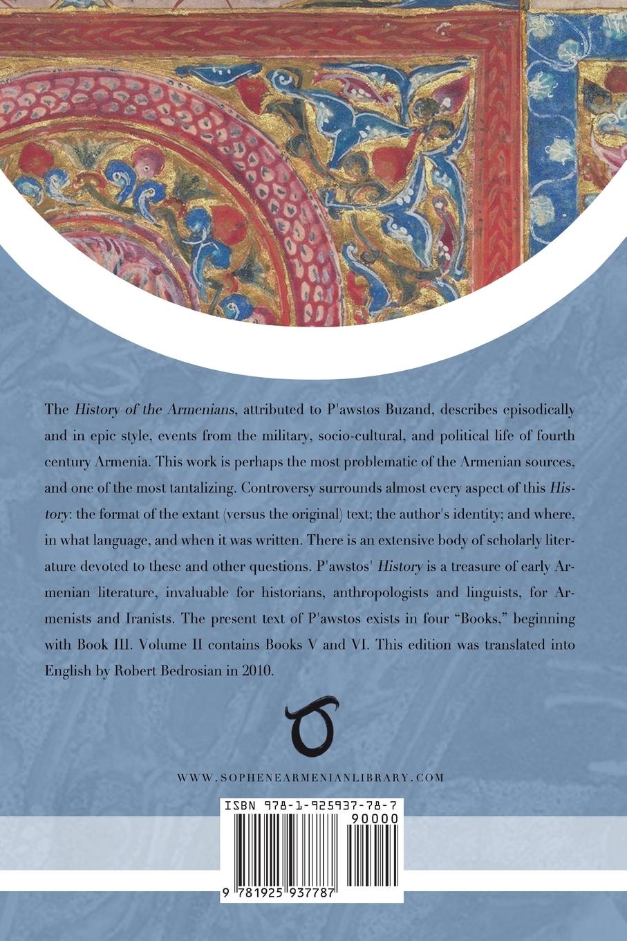 Rückseitencover Pawstos Buzand's History of the Armenians