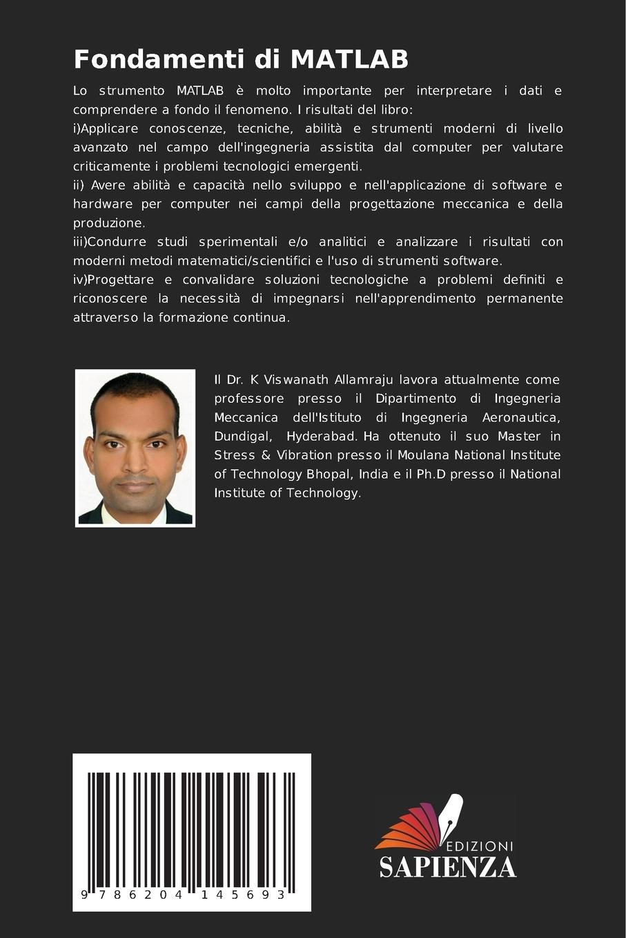 Rückseitencover Fondamenti di MATLAB