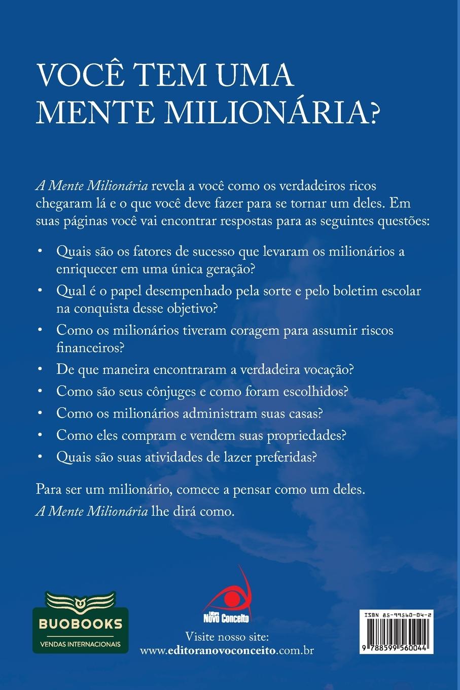 Rückseitencover A Mente Milionária (Sem segredos)