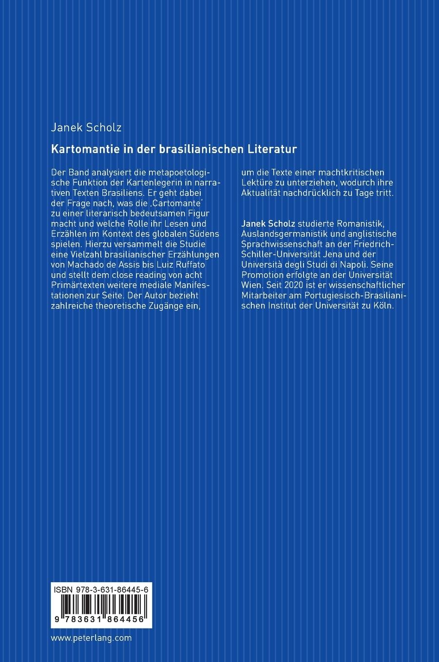 Rückseitencover Kartomantie in der brasilianischen Literatur