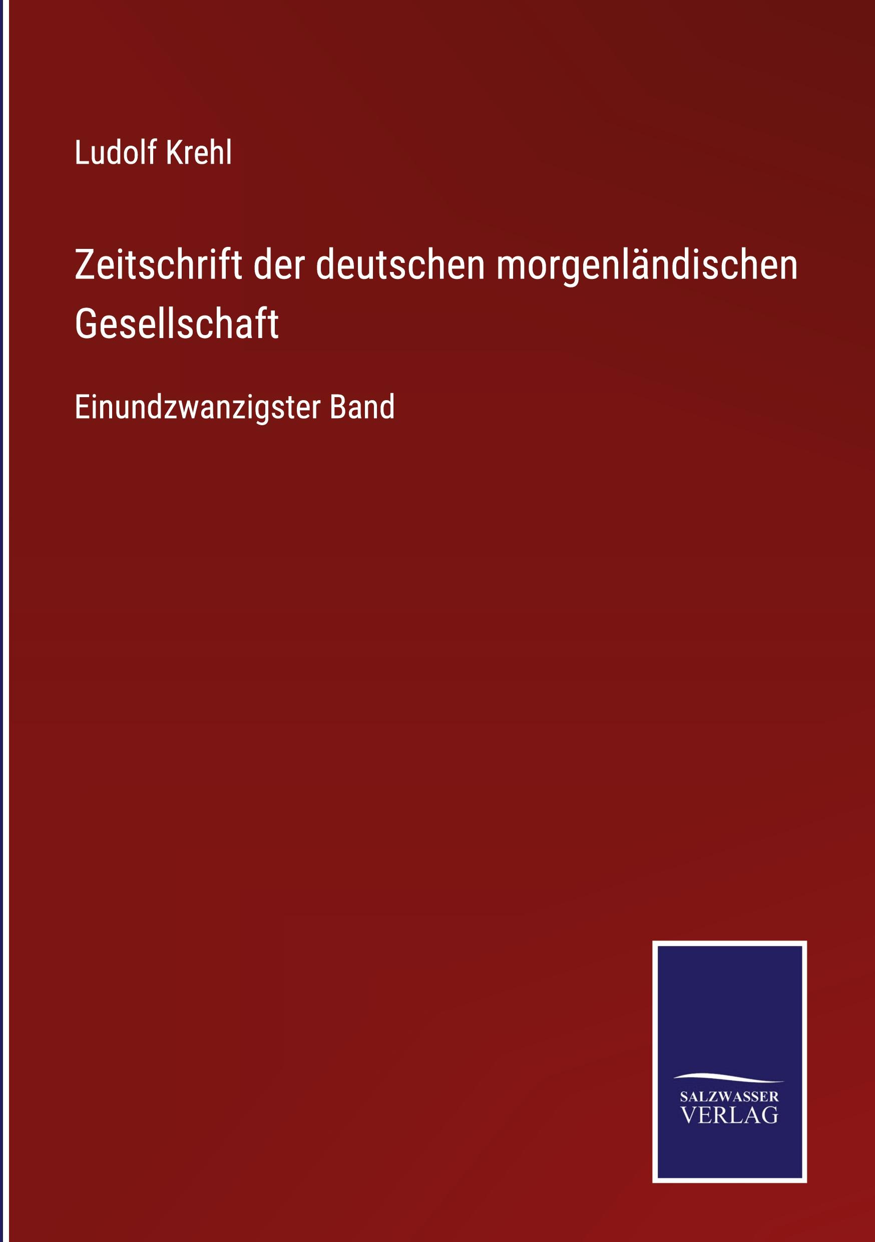 Vorderes Coverbild Zeitschrift der deutschen morgenländischen Gesellschaft