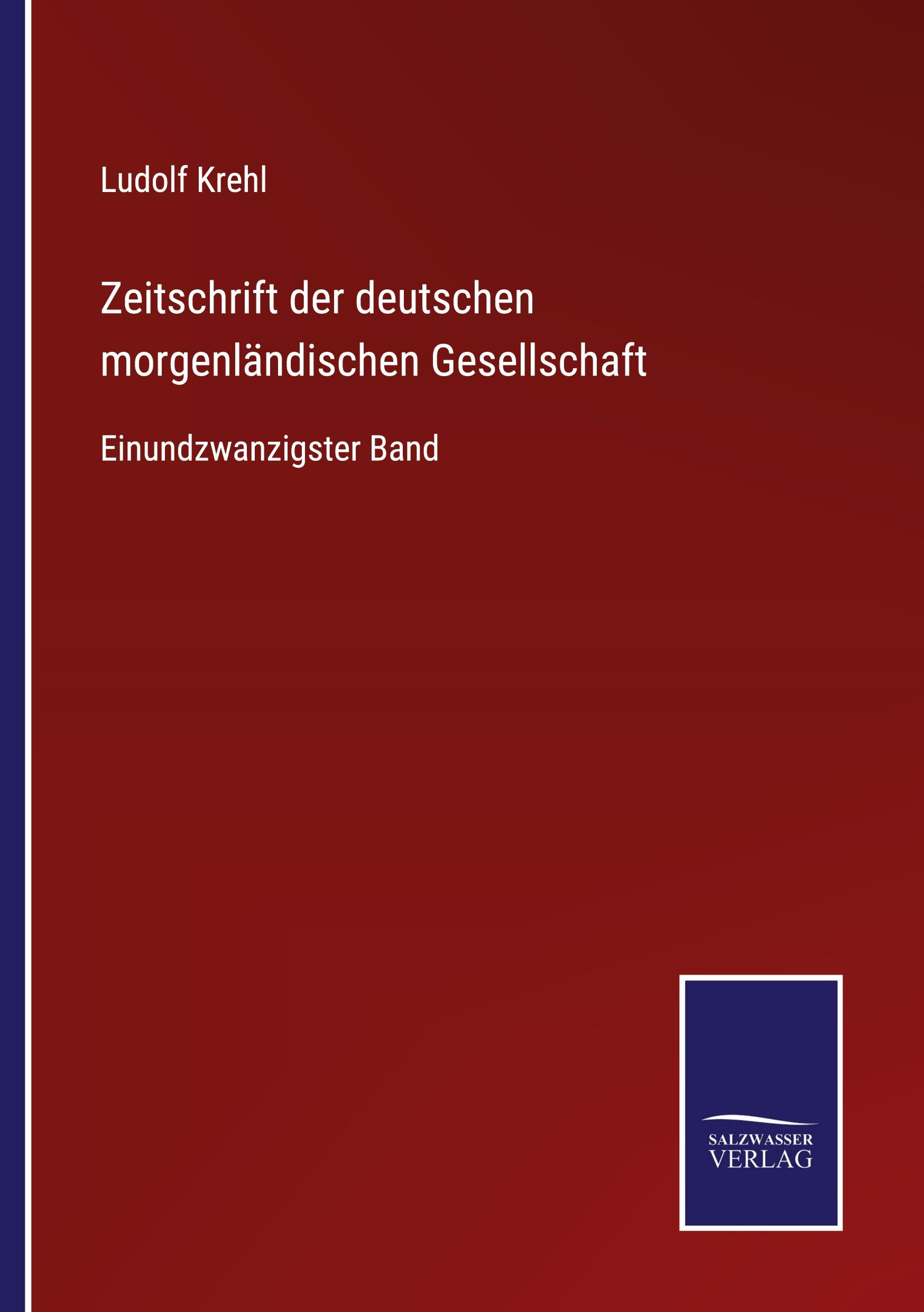 Vorderes Coverbild Zeitschrift der deutschen morgenländischen Gesellschaft