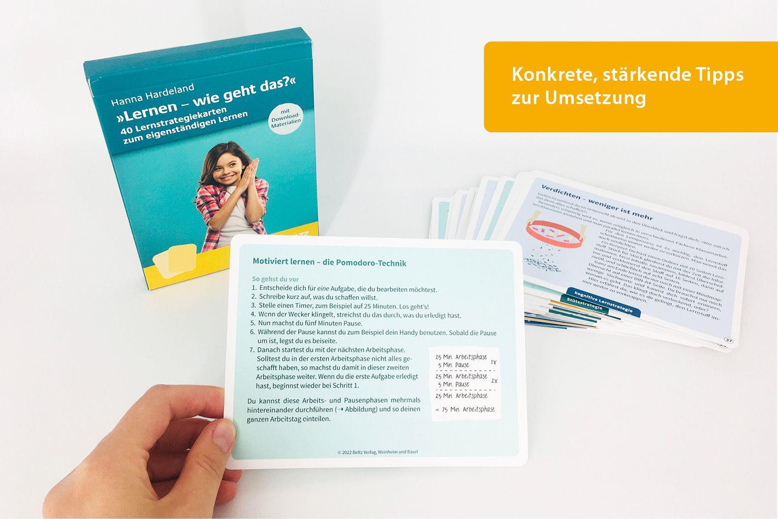 Beispielinhalt (Bild) »Lernen, wie geht das?« - 40 Lernstrategiekarten zum eigenständigen Lernen